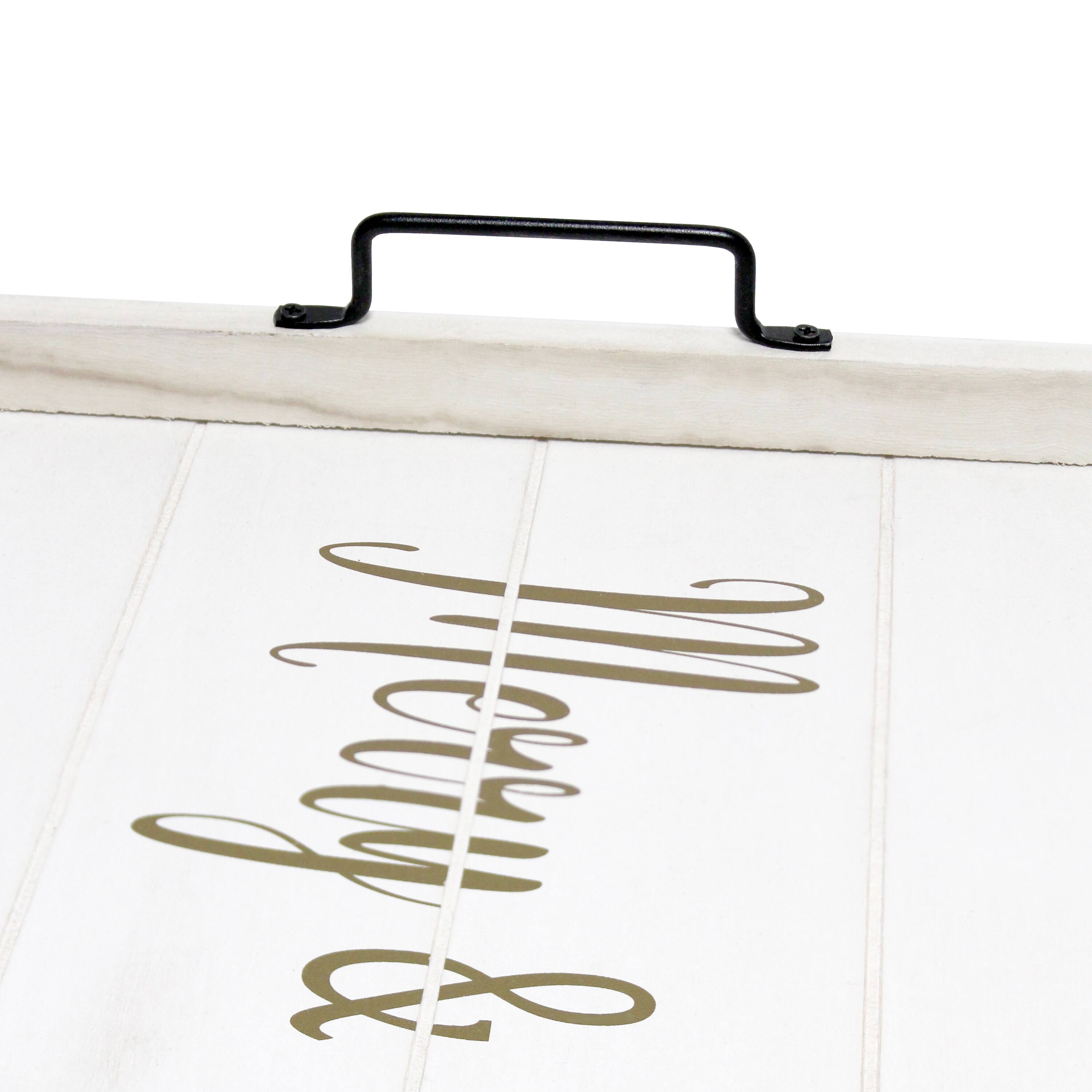 Elegant Designs&#x2122; 15.5&#x22; Merry &#x26; Bright Serving Tray with Handles