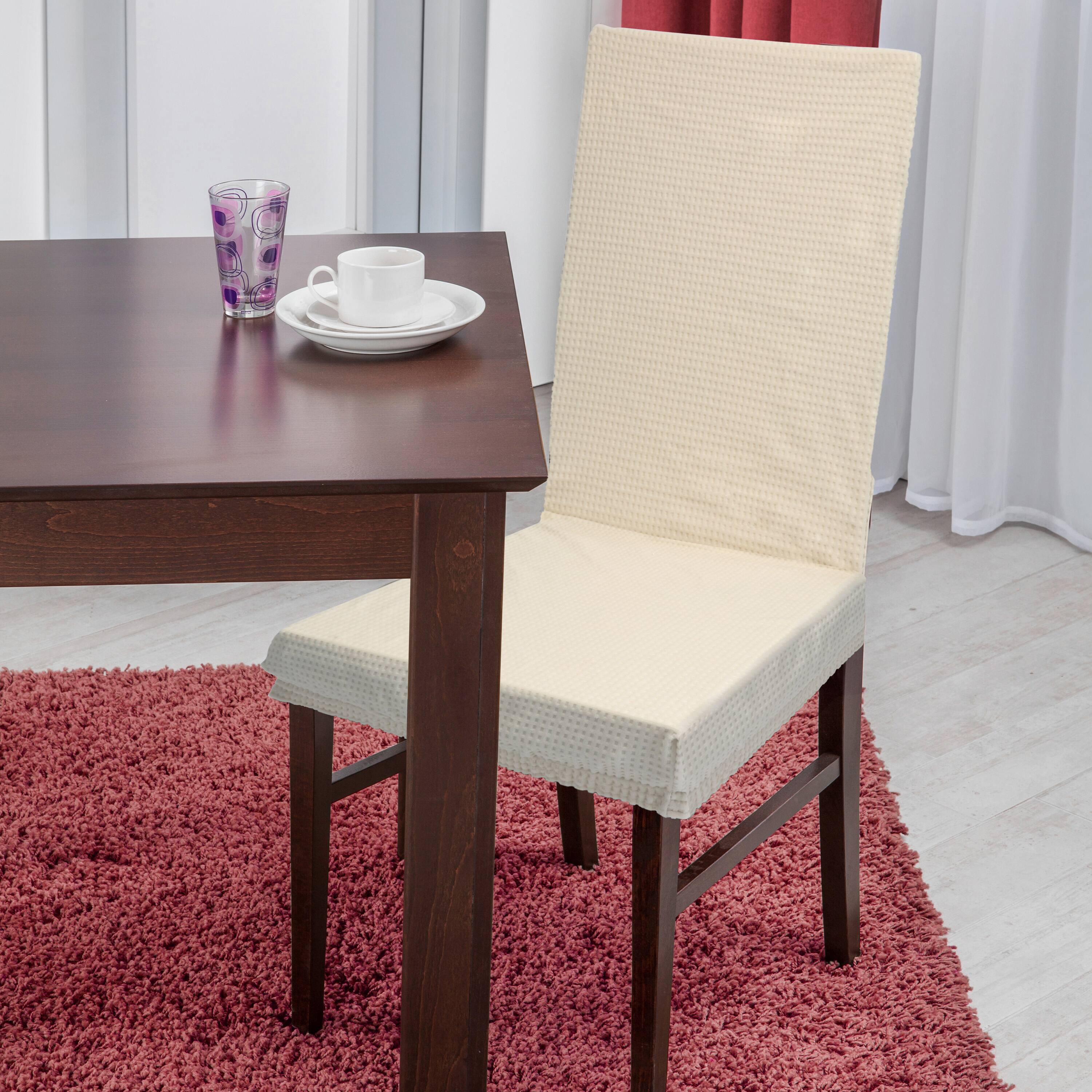 Home Details Waffle Design Dining Chair Slipcover