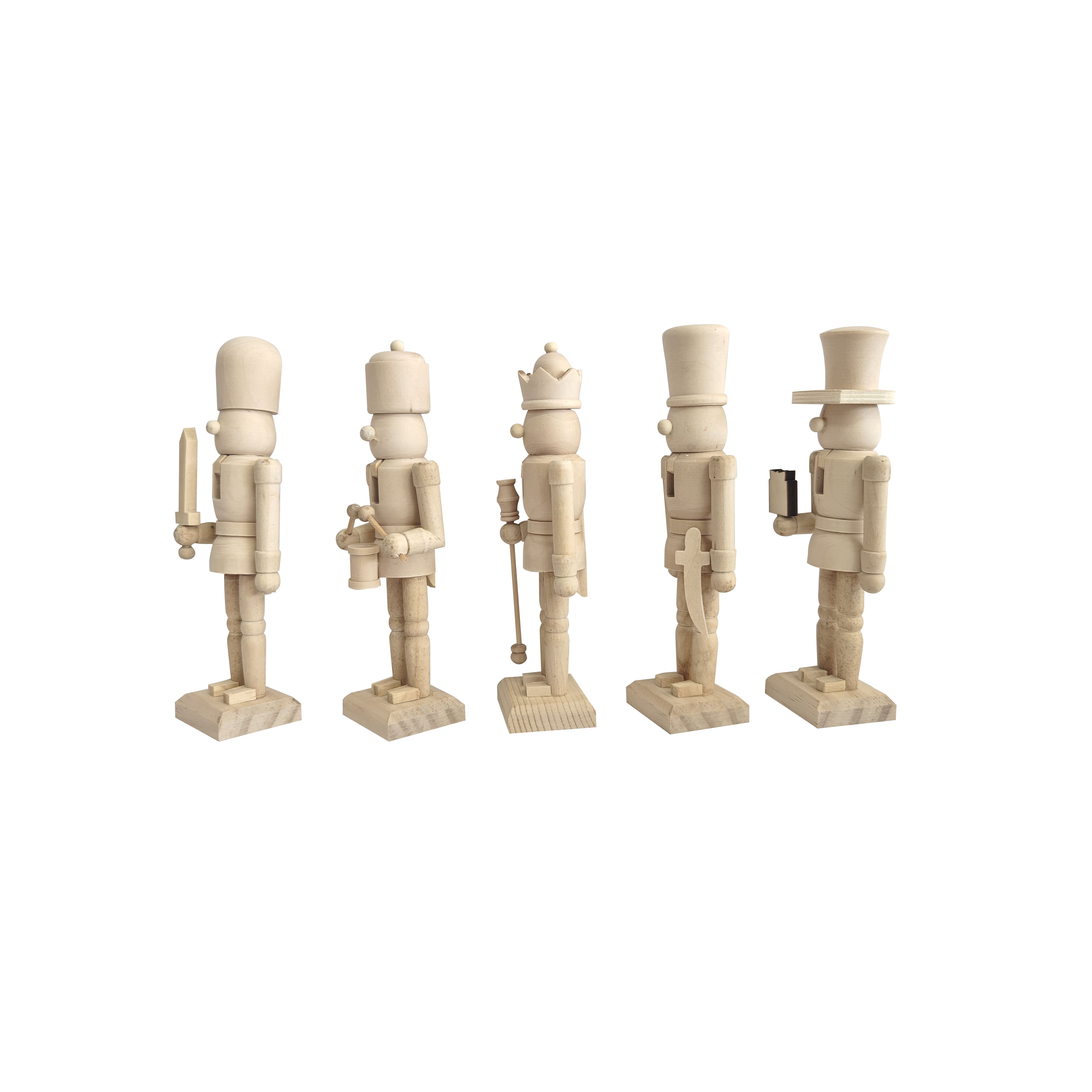 6&#x22; DIY Pinewood Nutcracker Set by Make Market&#xAE;