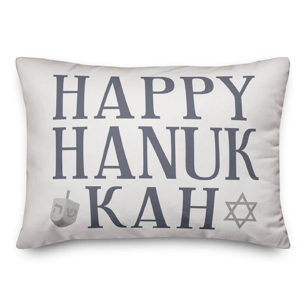 Happy Hanukkah 14x20 Spun Poly Pillow