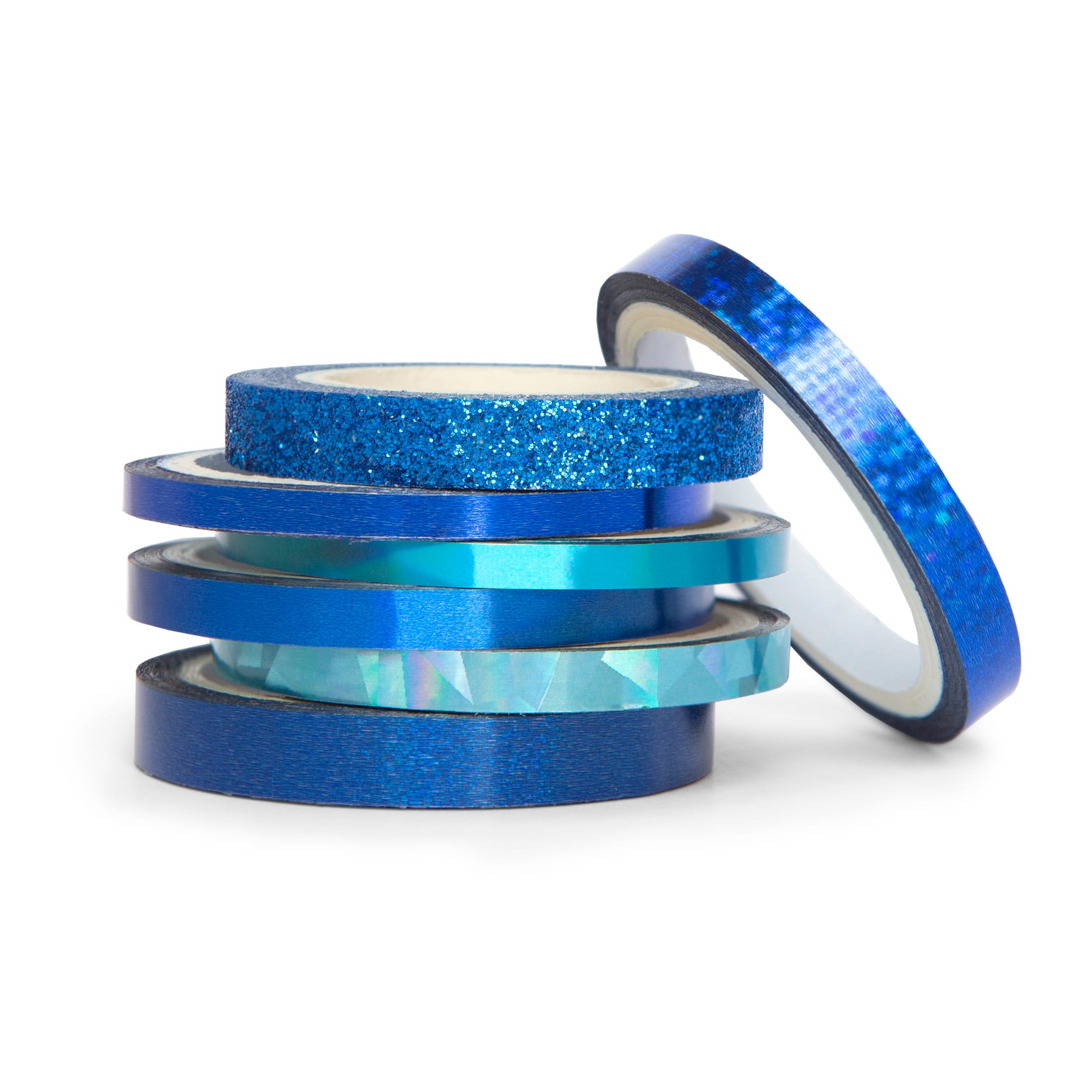12 Packs: 7 ct. (84 total) Blue Foil &#x26; Glitter Crafting Washi Tapes by Recollections&#x2122;