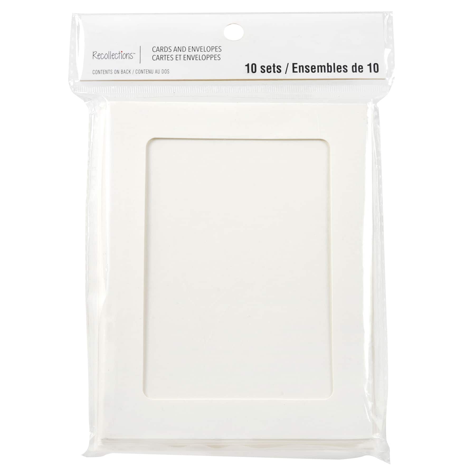12 Packs: 10 ct. (120 total) 4.25" x 5.5" Ivory Frame Cards & Envelopes by Recollections™