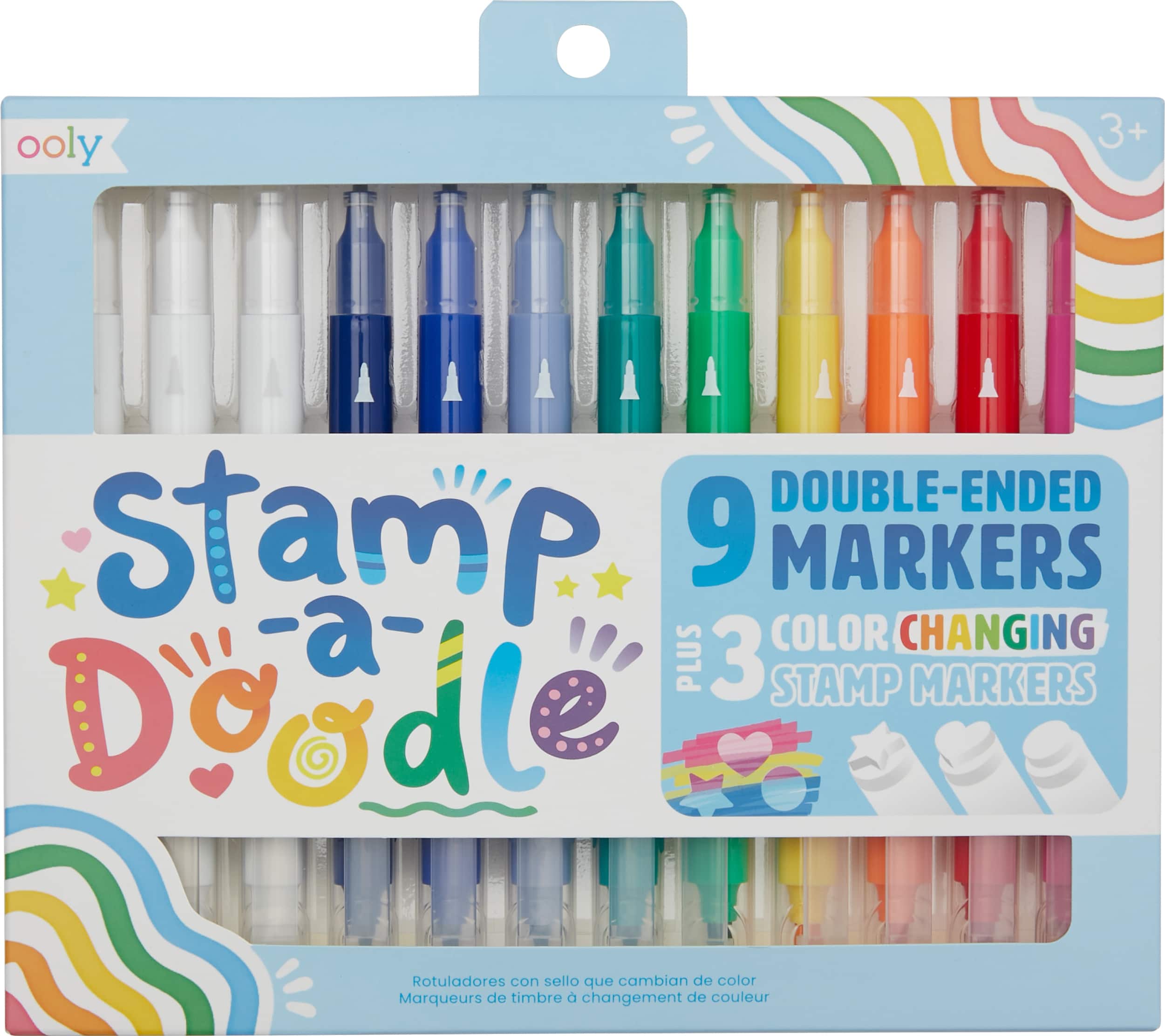 OOLY Stamp-A-Doodle Double-Ended Markers, 12ct.