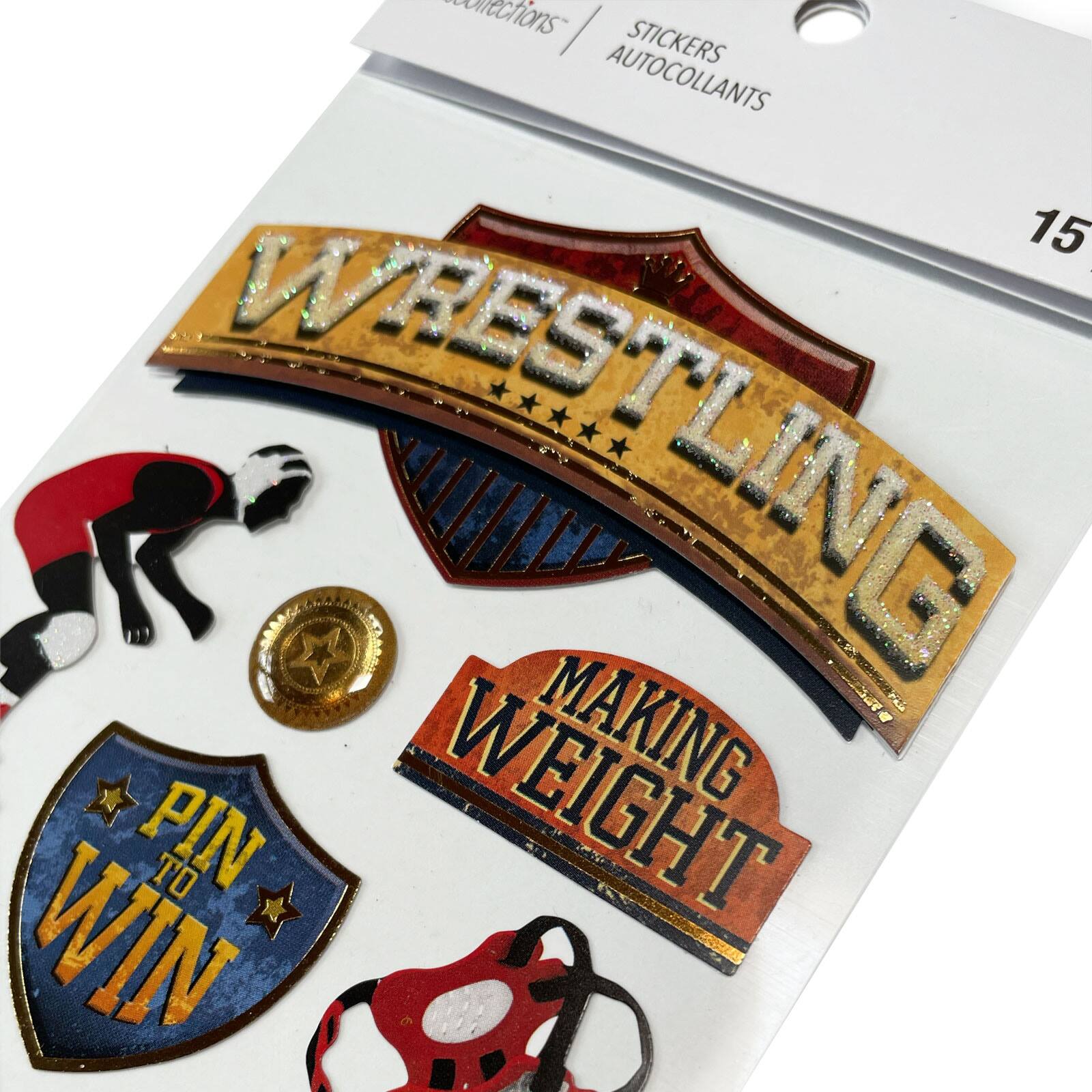 12 Pack: Wrestling Stickers by Recollections&#x2122;