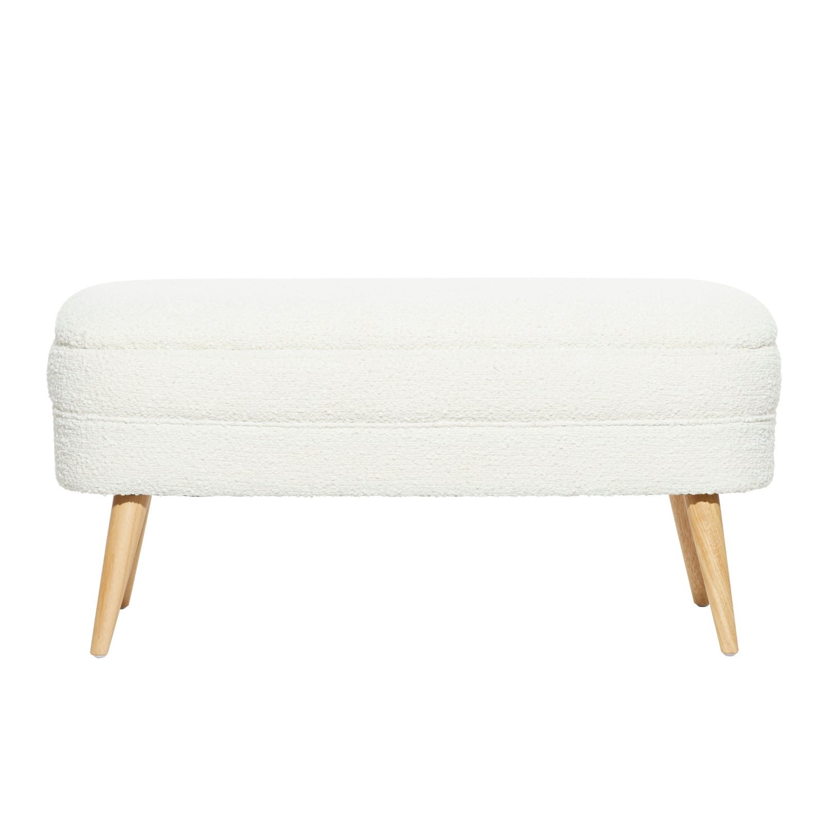 White Wood Contemporary Storage Bench, 40&#x22; x 16&#x22; x 19&#x22;