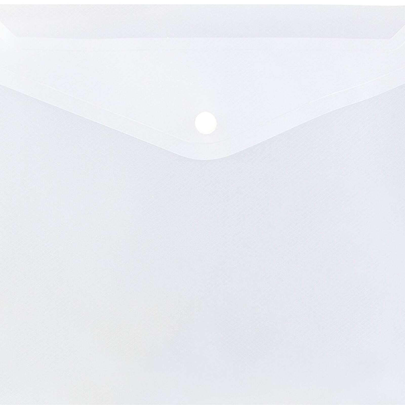 JAM Paper 9.75" x 13" Clear Plastic Snap Booklet Envelopes, 12ct.