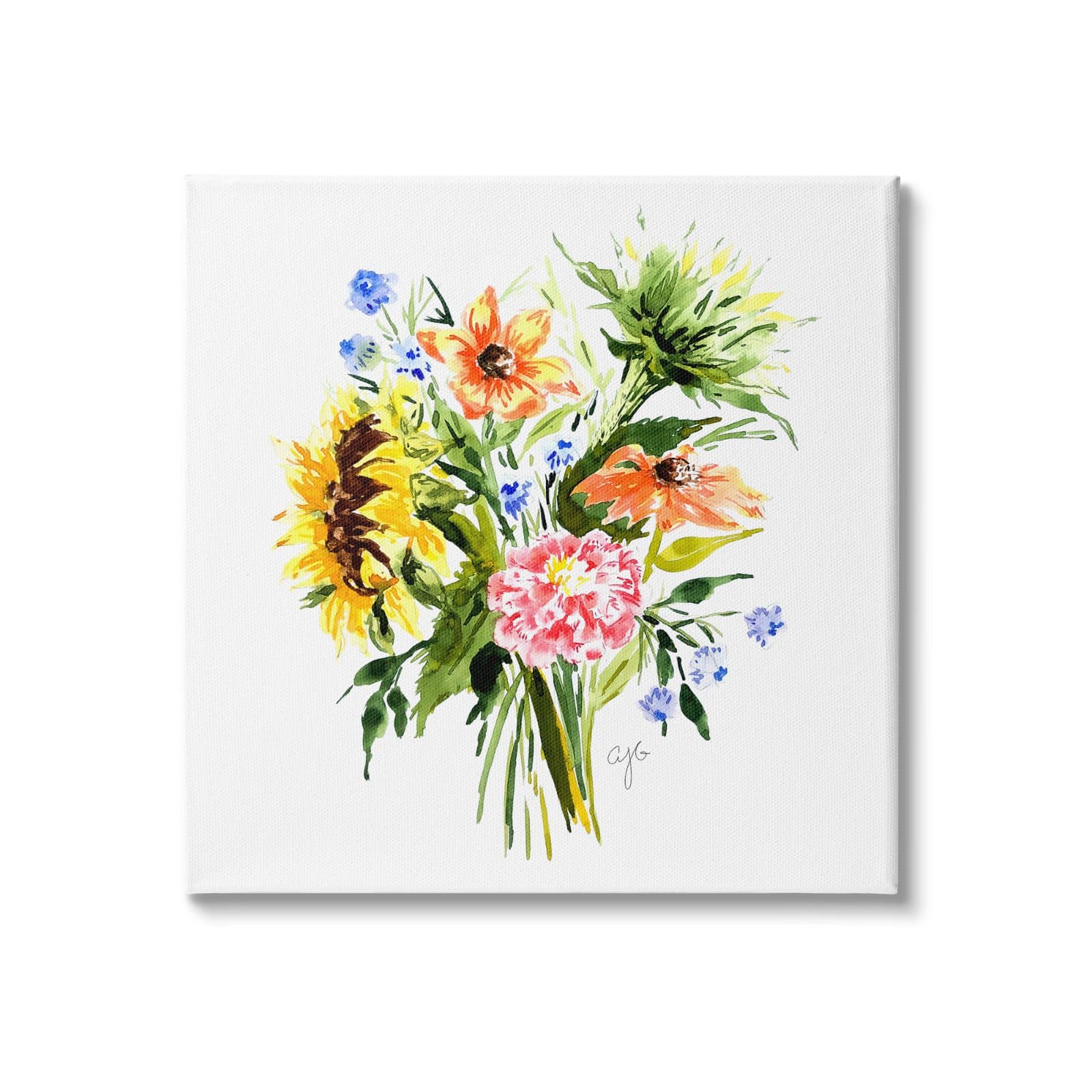 Stupell Industries Summer Floral Blooming Bouquets Vivid Country Flowers Canvas Wall Art