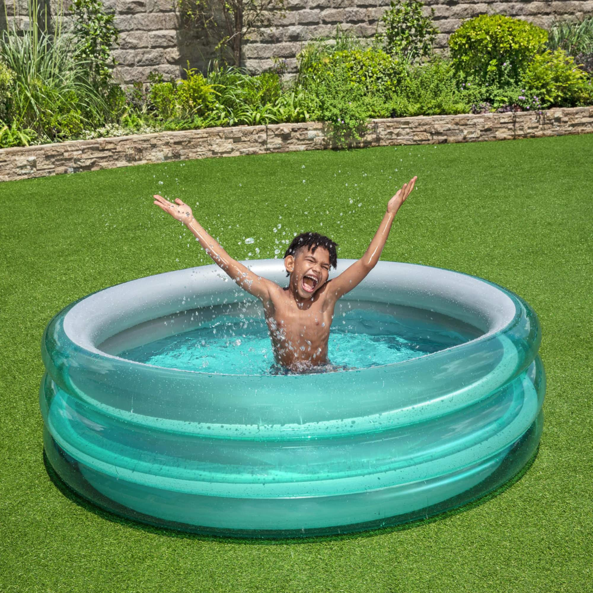 Bestway H2OGO! Big Metallic 3-Ring Inflatable Play Pool