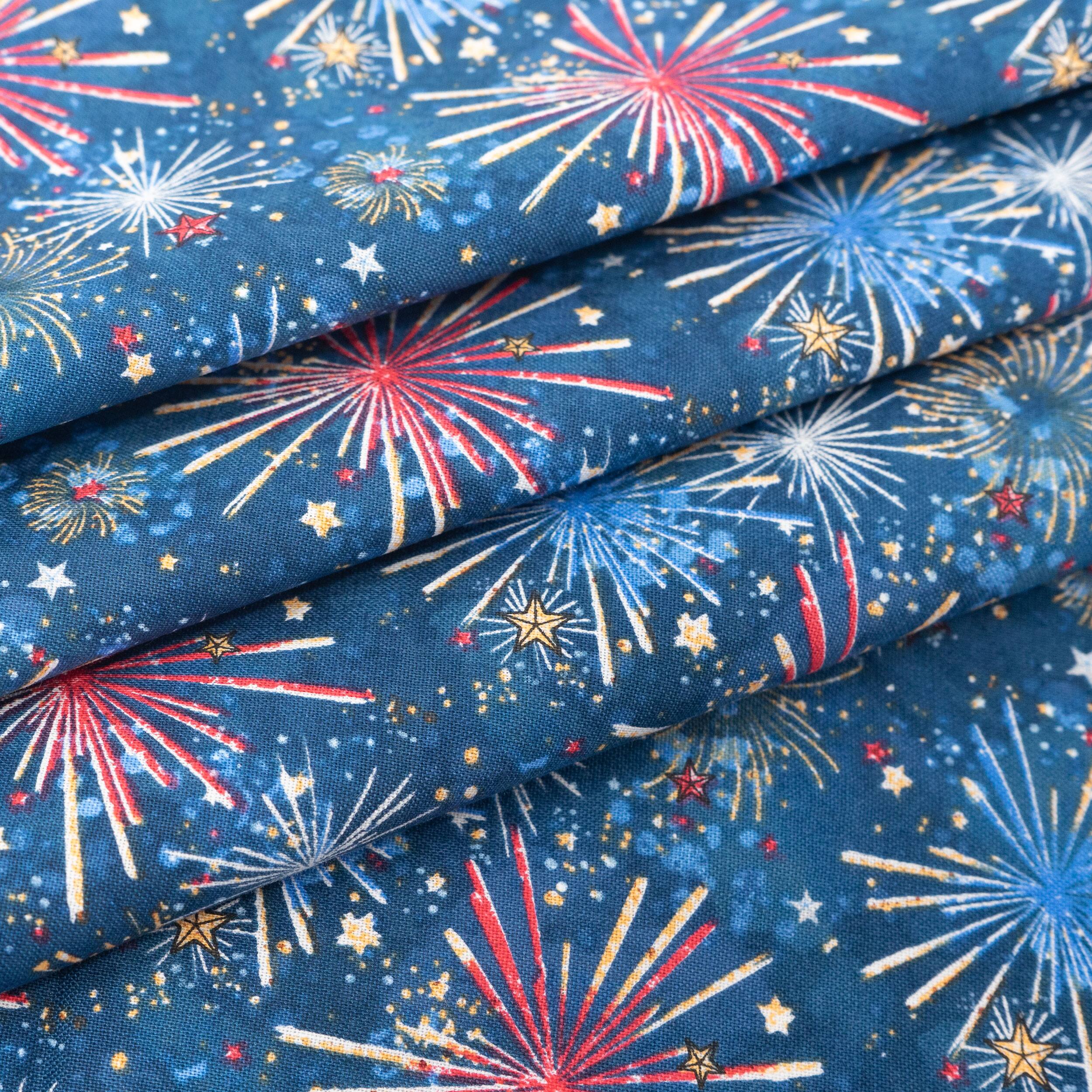 SINGER Firework Bursts Cotton Fabric