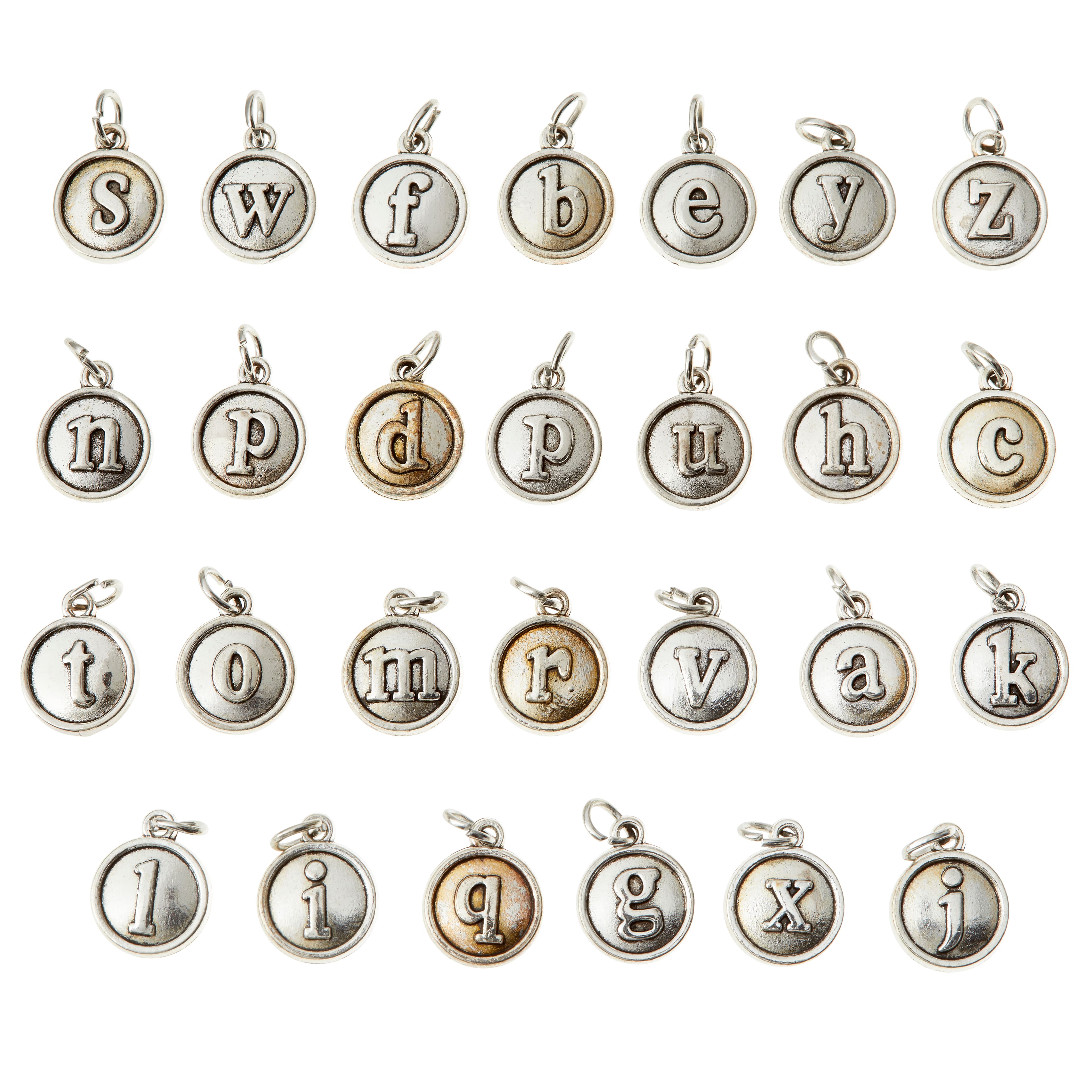 12 Packs: 26 ct. (312 total) Round Alphabet Charms by Bead Landing™