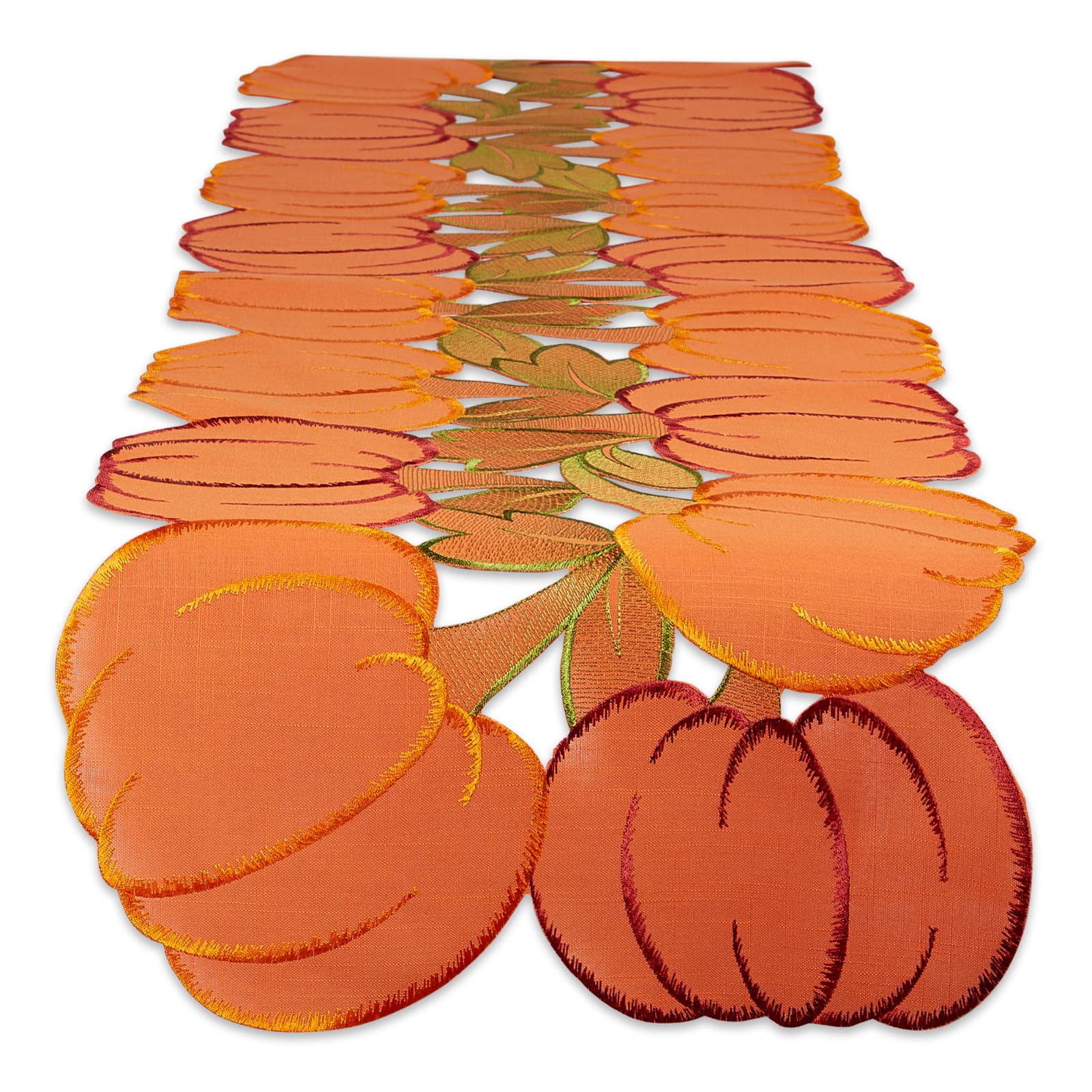 DII&#xAE; 70&#x22; Embroidered Pumpkins Table Runner