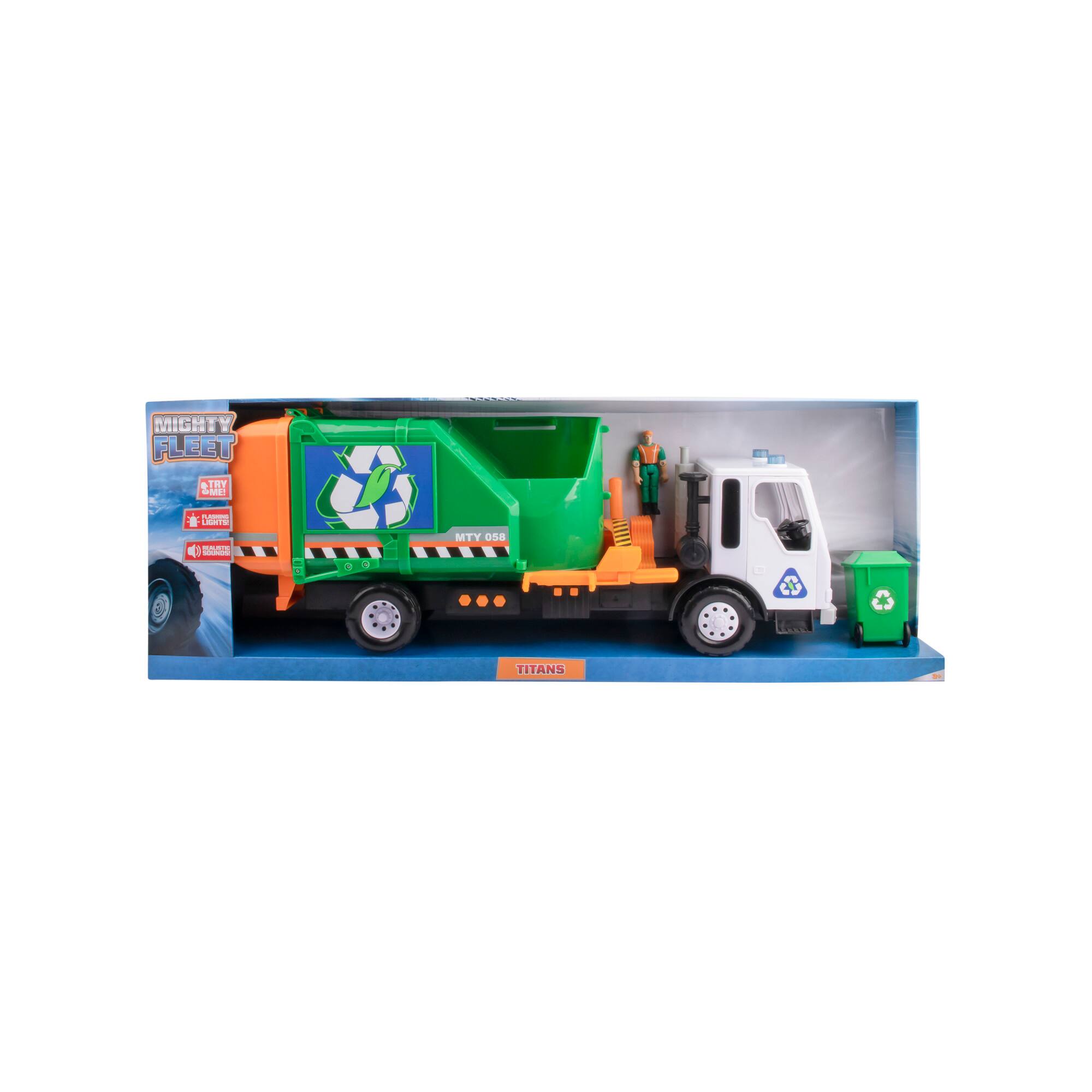 Funrise Mighty Fleet Titans Go Green Garbage Truck