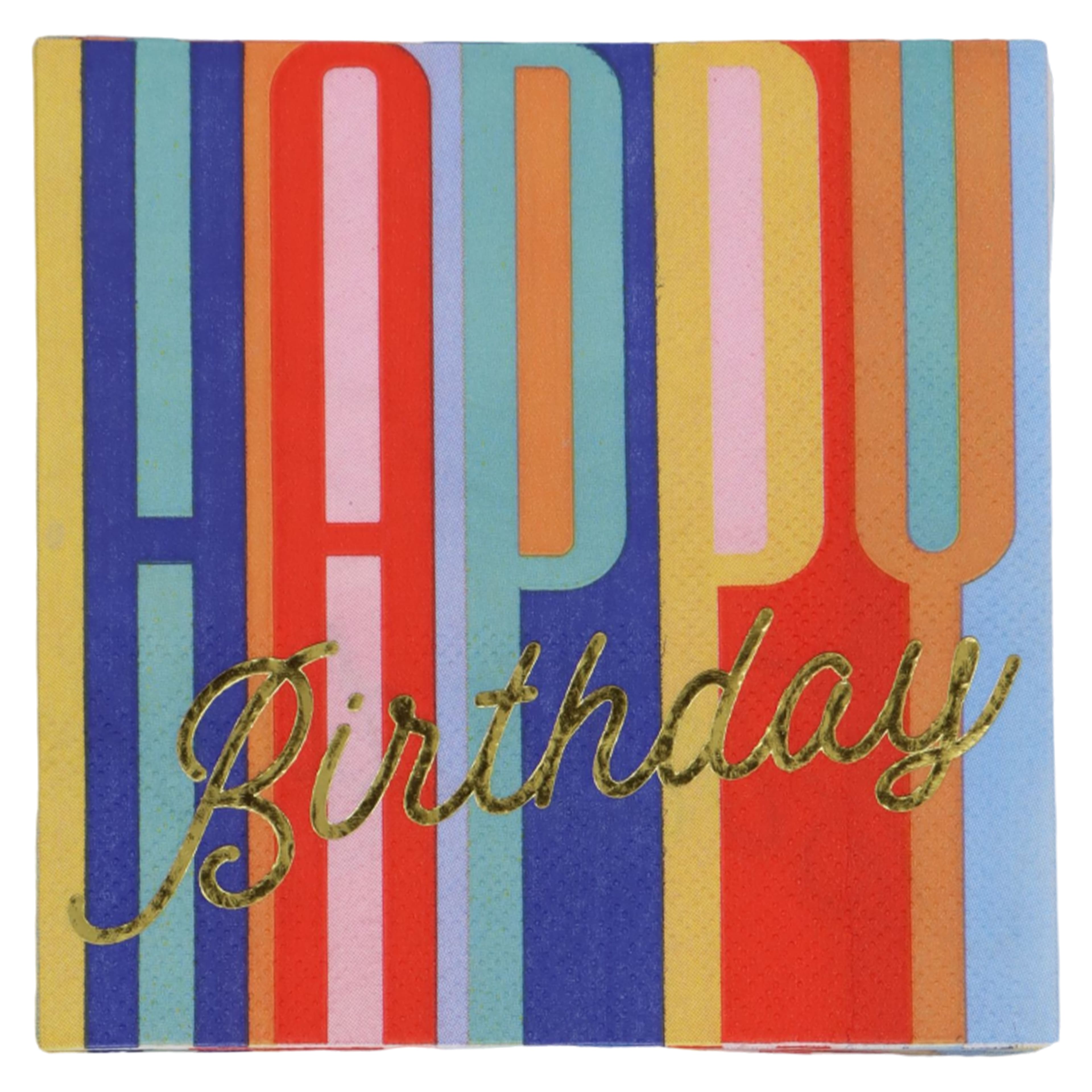 Multicolor Happy Birthday Beverage Napkins, 20ct. by Celebrate It&#x2122;