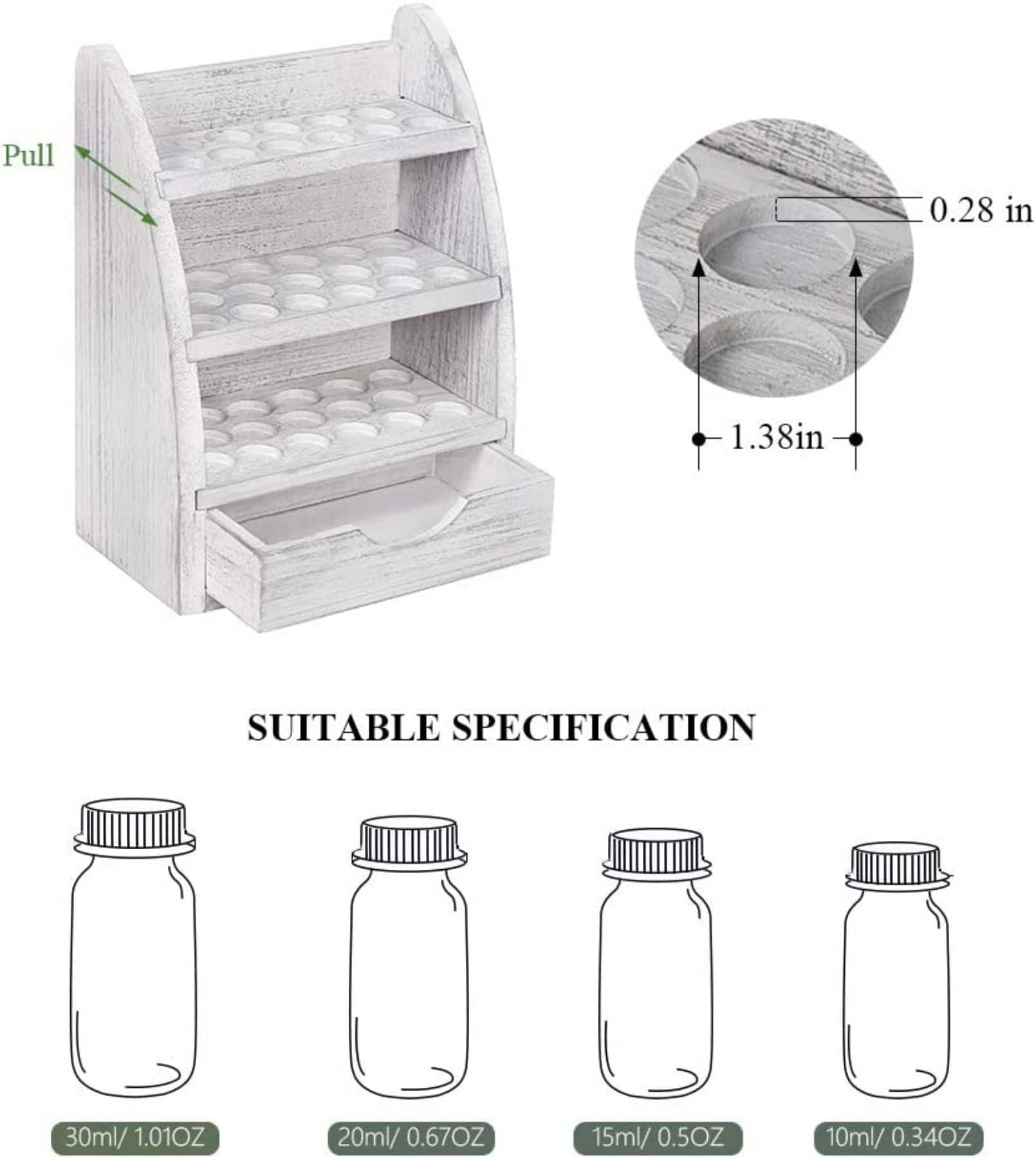 NEX™ 15" Essential Oils 45-Slot Storage Rack