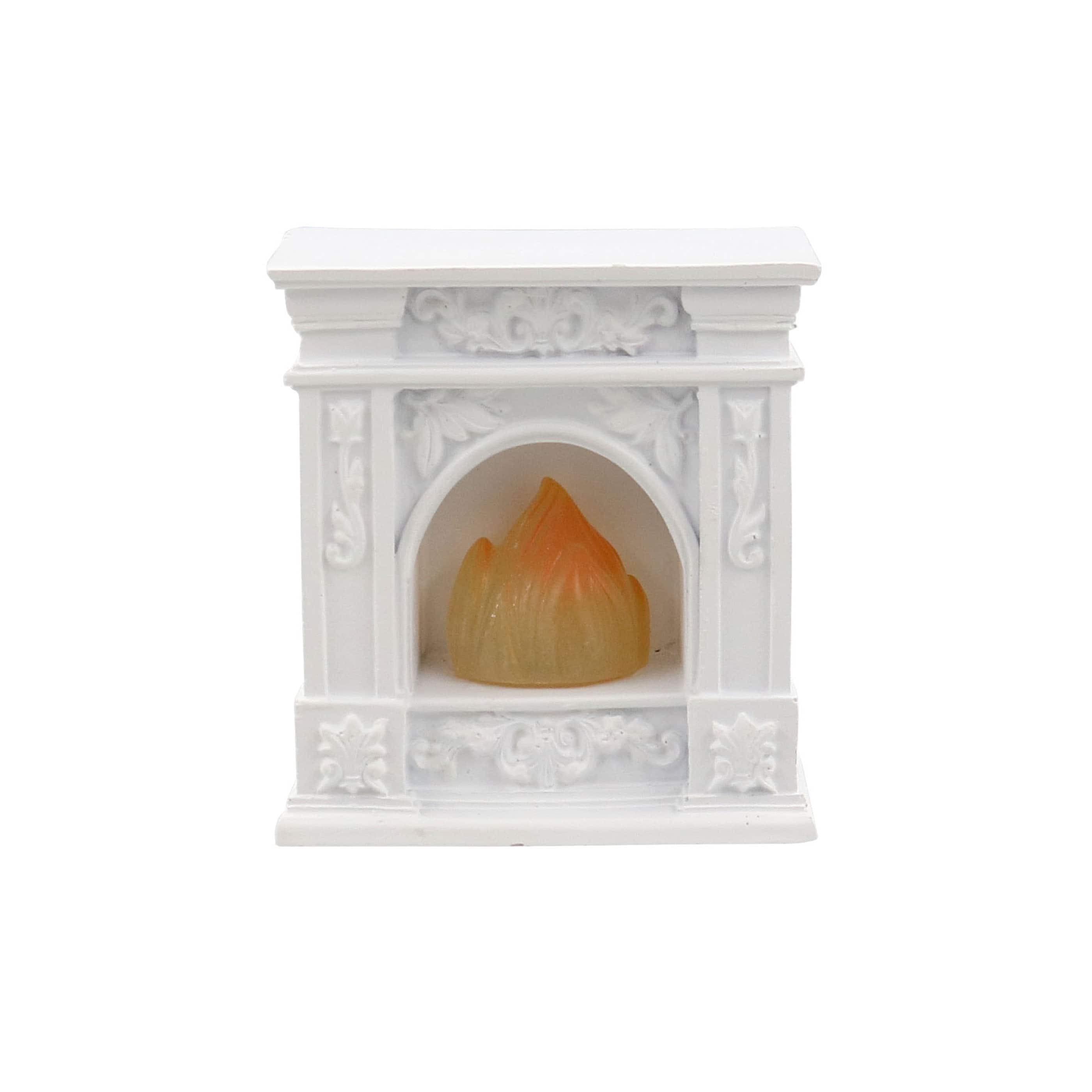 Miniature White LED Fireplace by Make Market&#xAE;