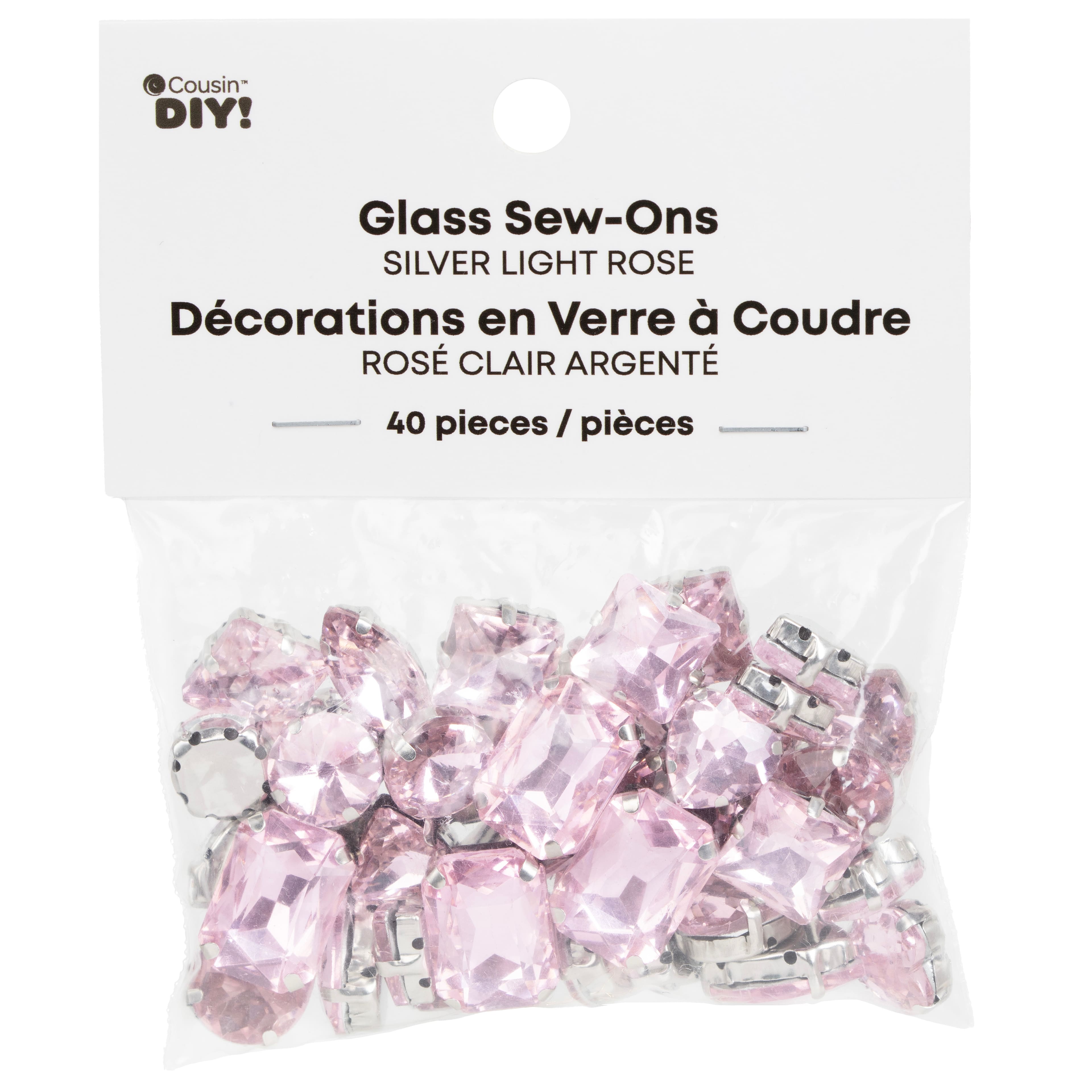 CousinDIY Silver Light Rose Glass Sew-On Rhinestones, 40ct. | Michaels