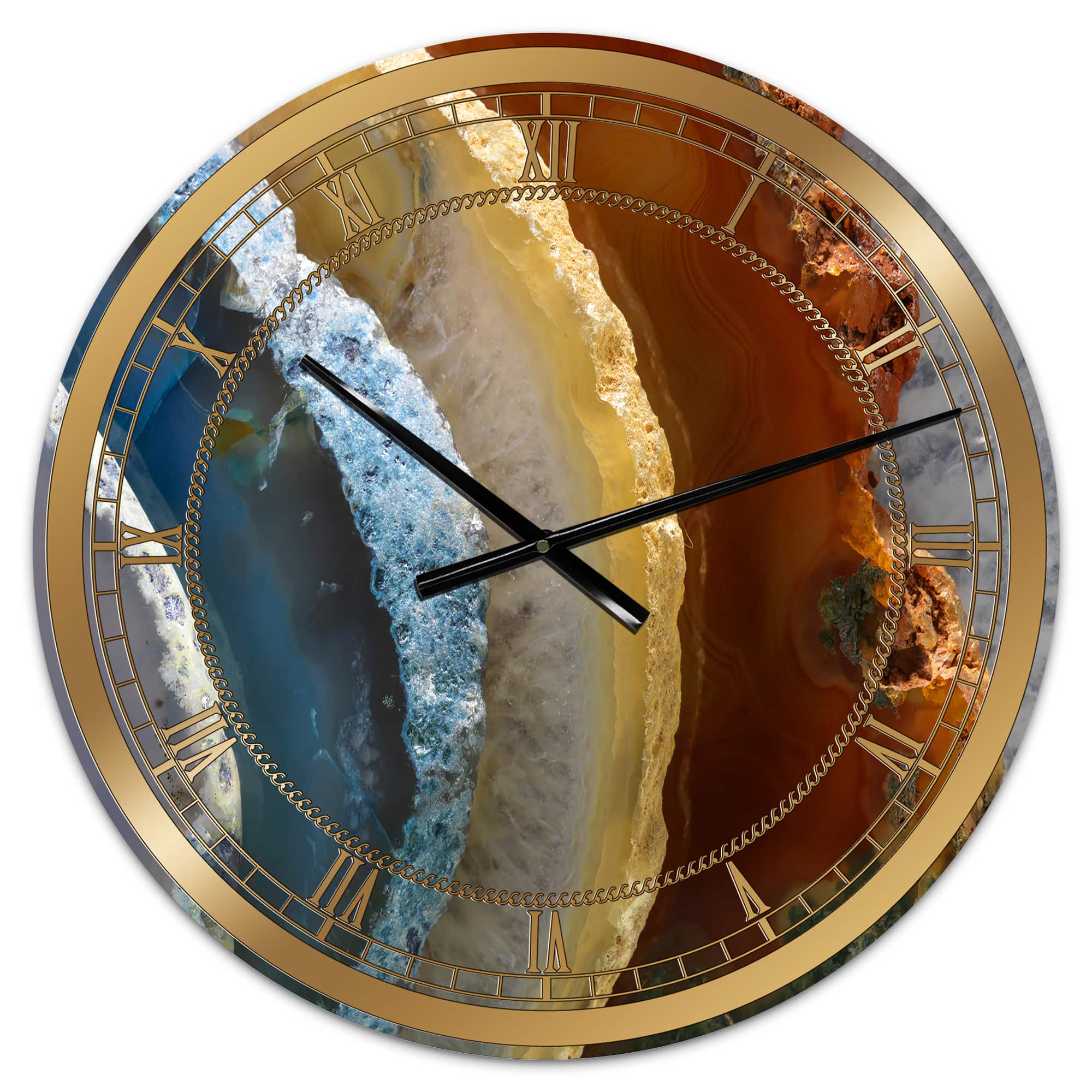 Designart Mineral Slice XV Oversized Fashion Wall Clock