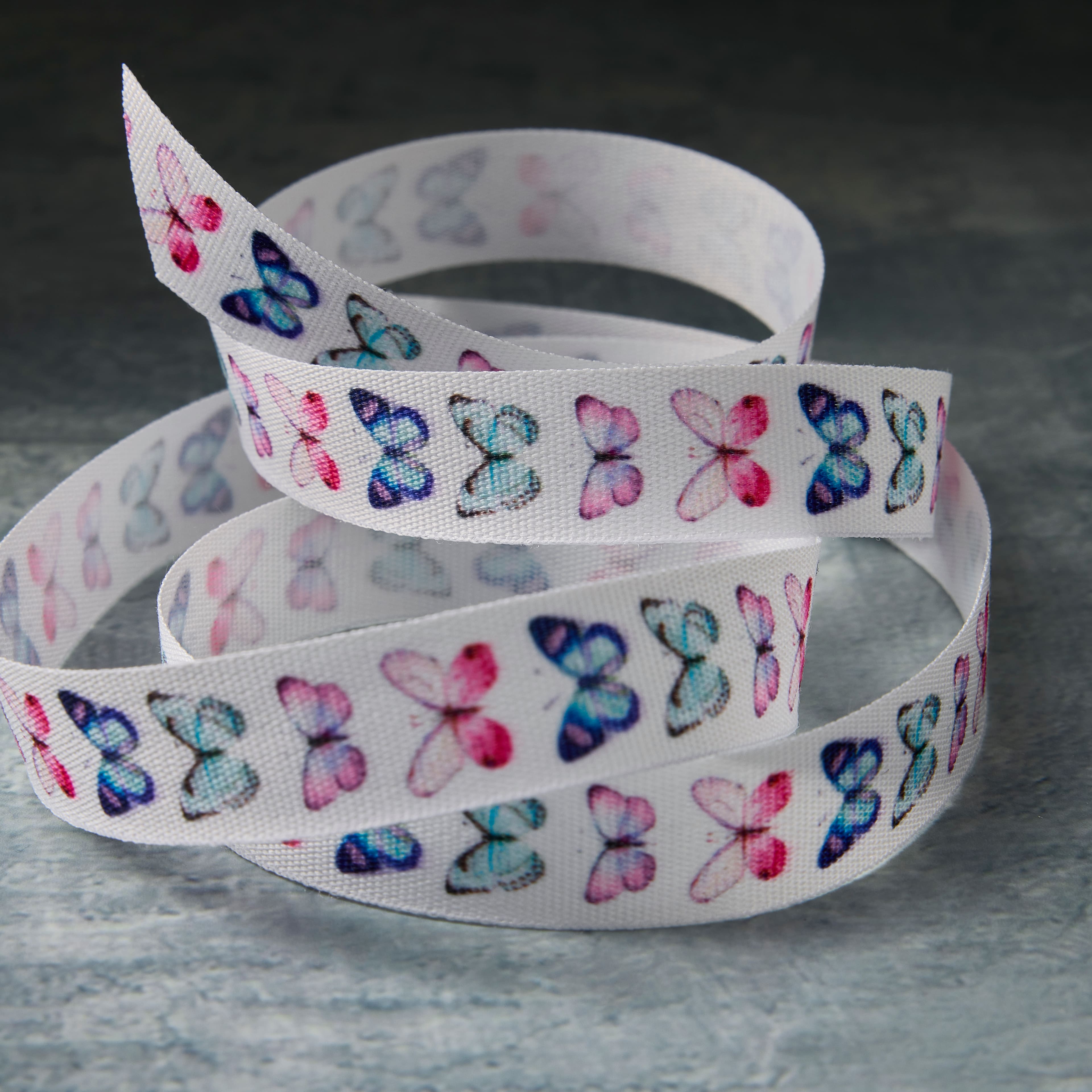 5/8&#x22; x 7yd. Butterfly Ribbon by Celebrate It&#x2122; Classic