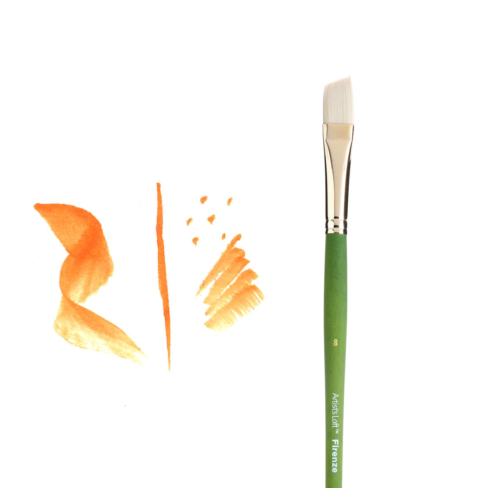 12 Pack: Firenze Long Handle Angular Brush by Artist's Loft™