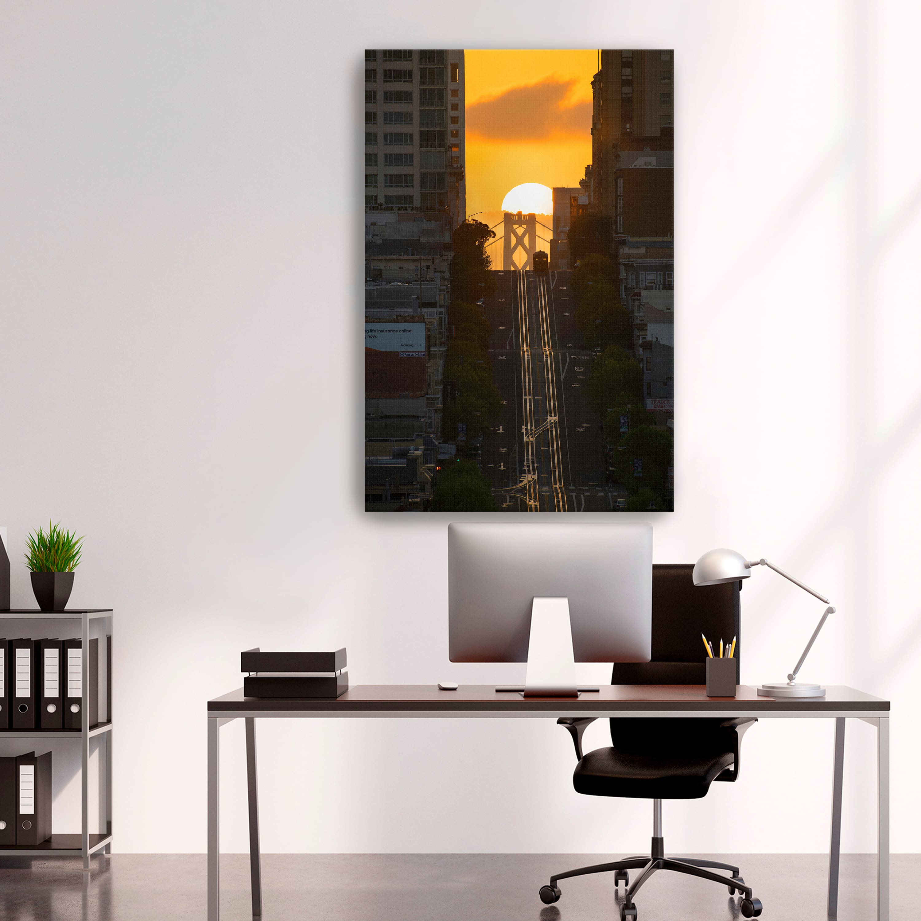 Lumaprints Lombard Street Cable Car Giclée Canvas