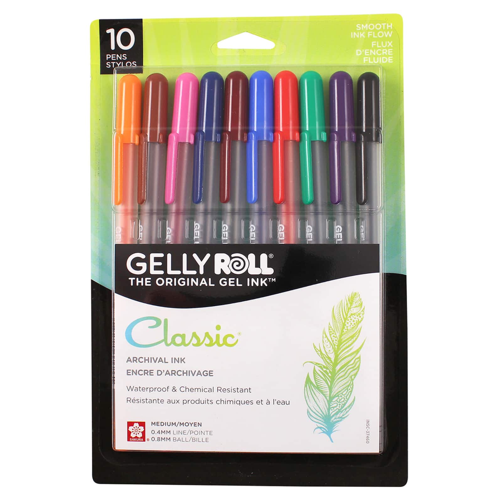 Sakura® Gelly Roll® Medium 10 Color Gel Pen Set