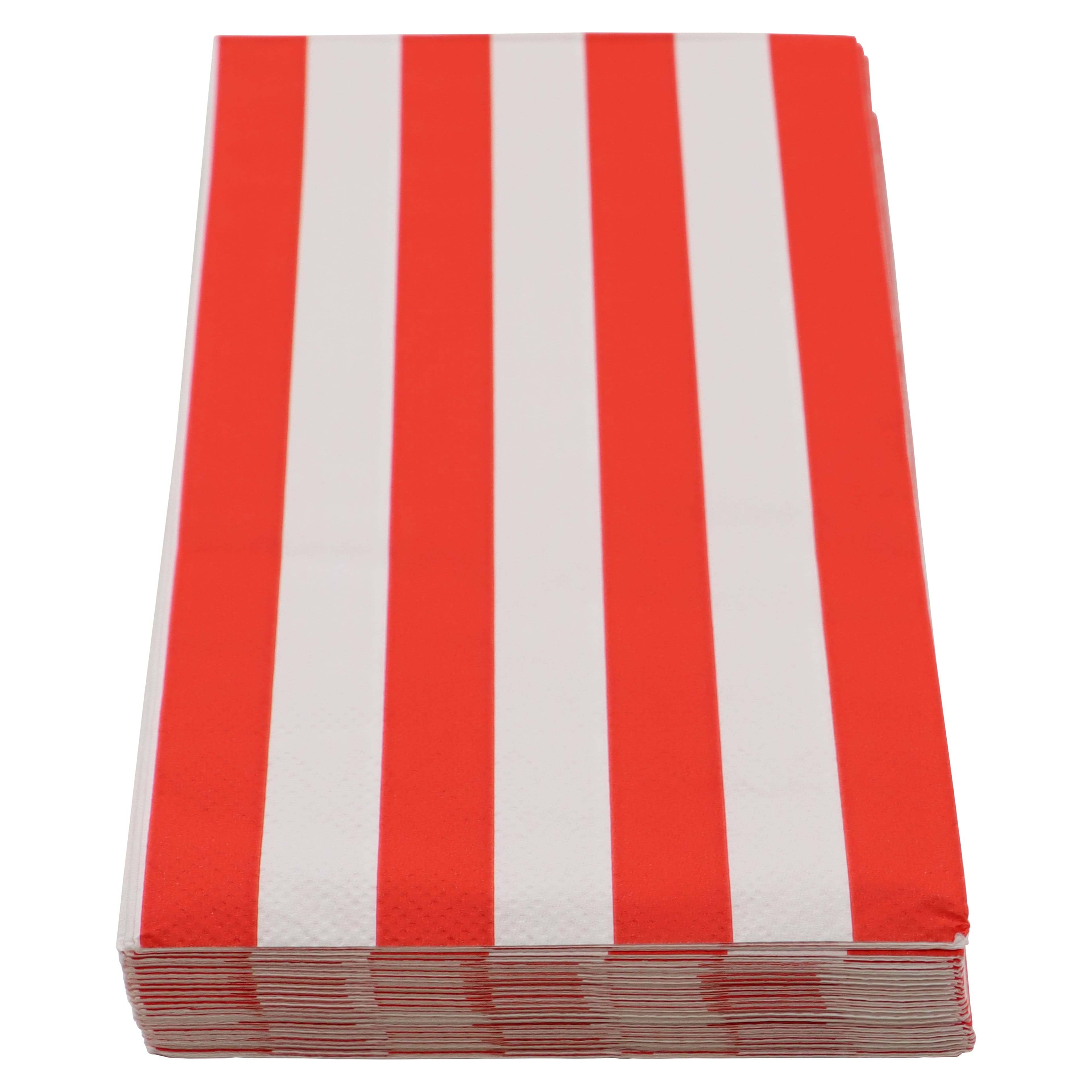 Serviettes pour invités à rayures rouges de Celebrate It, 20 unités