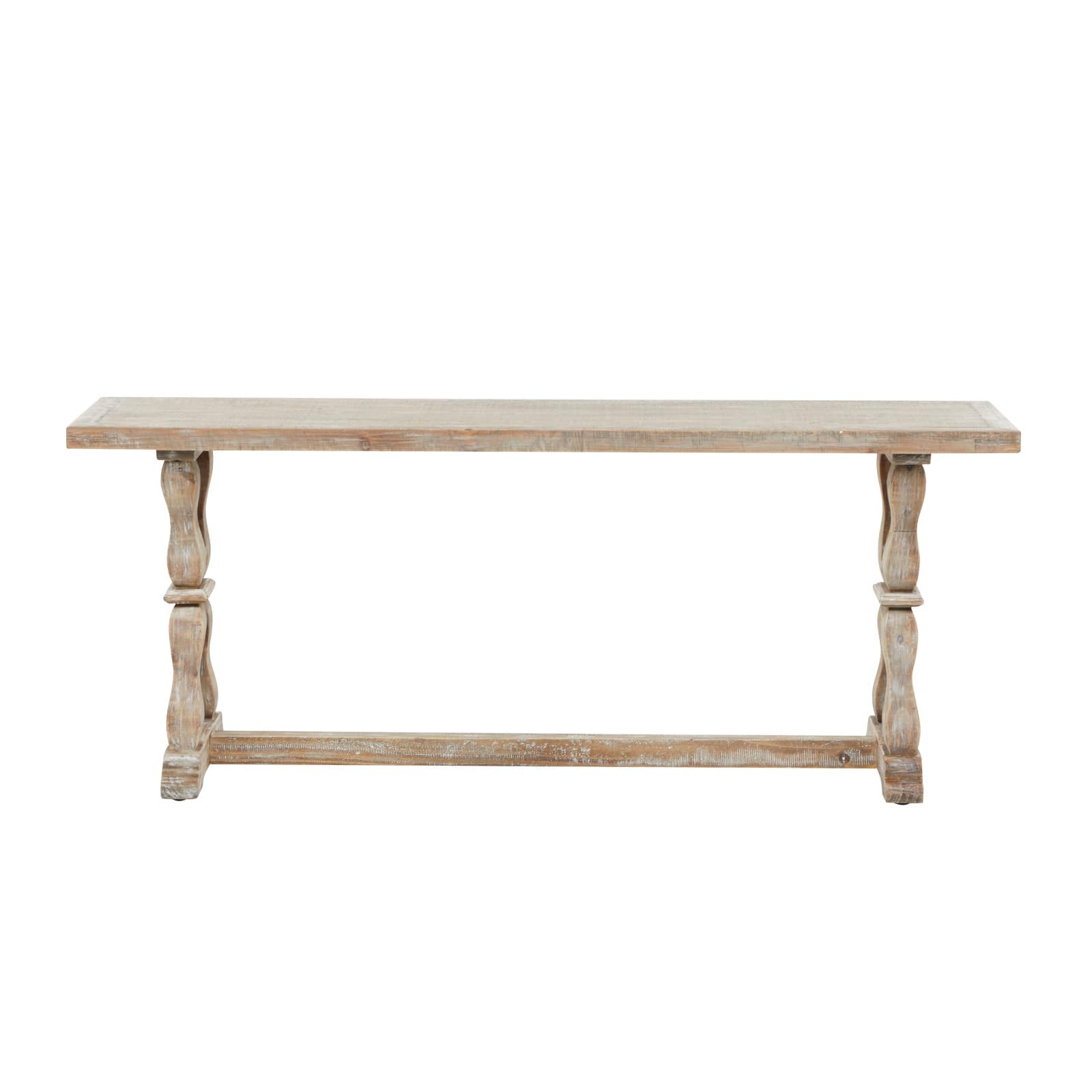 Brown Fir Farmhouse Bench, 20&#x22; x 47&#x22; x 12&#x22;