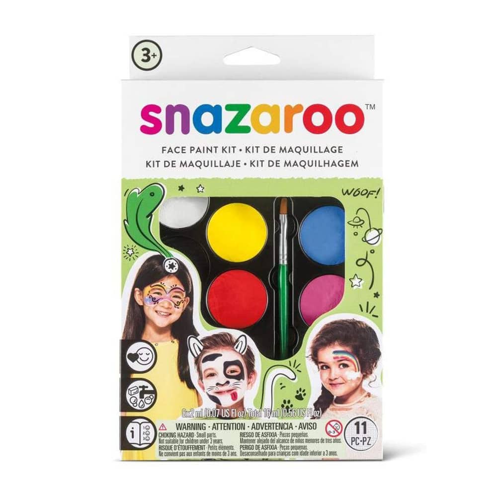 Rainbow & Fiesta SNAZAROO 2 x Face Painting Kits 