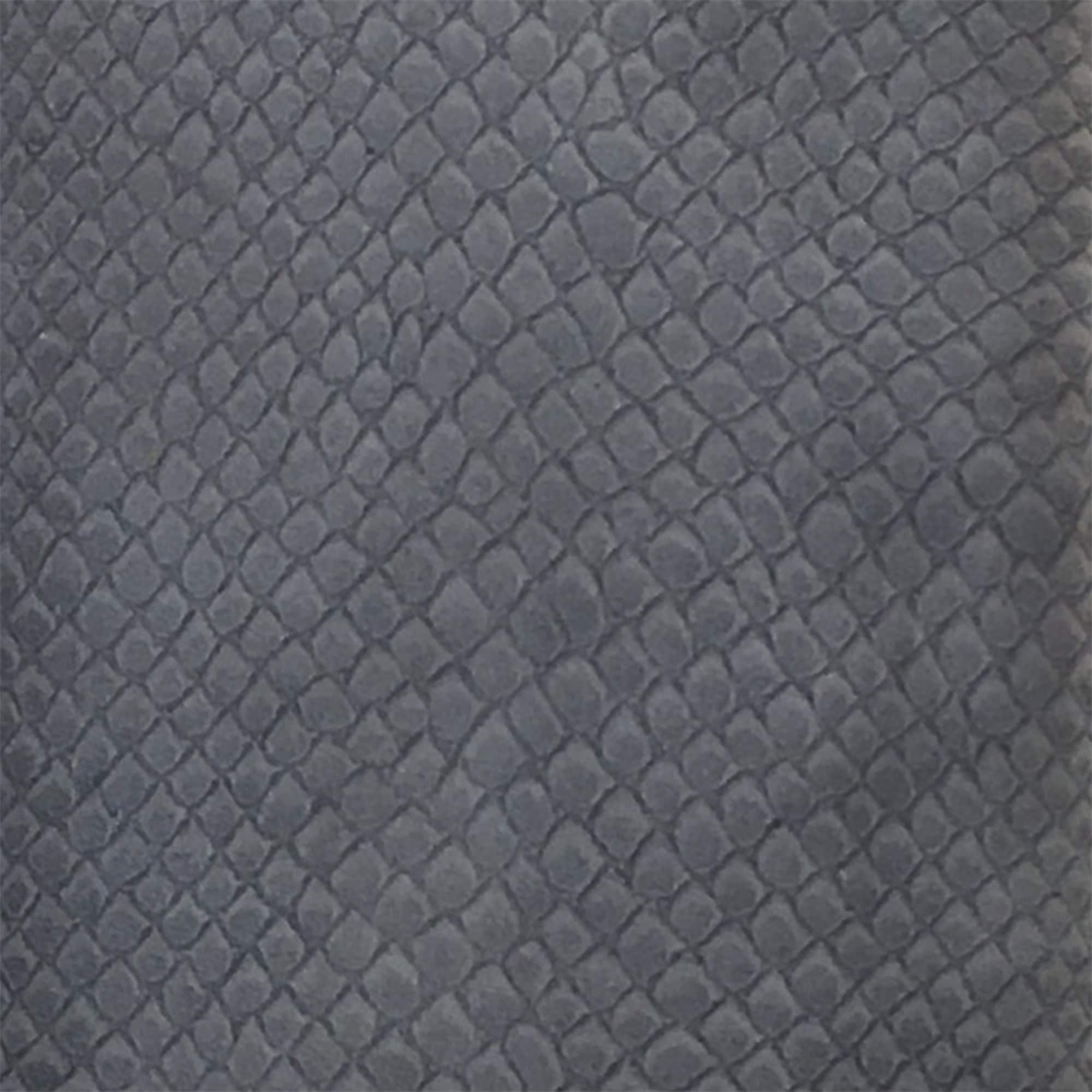 6 Pack: Gray Cobra Grain Leather Trim Piece by ArtMinds™