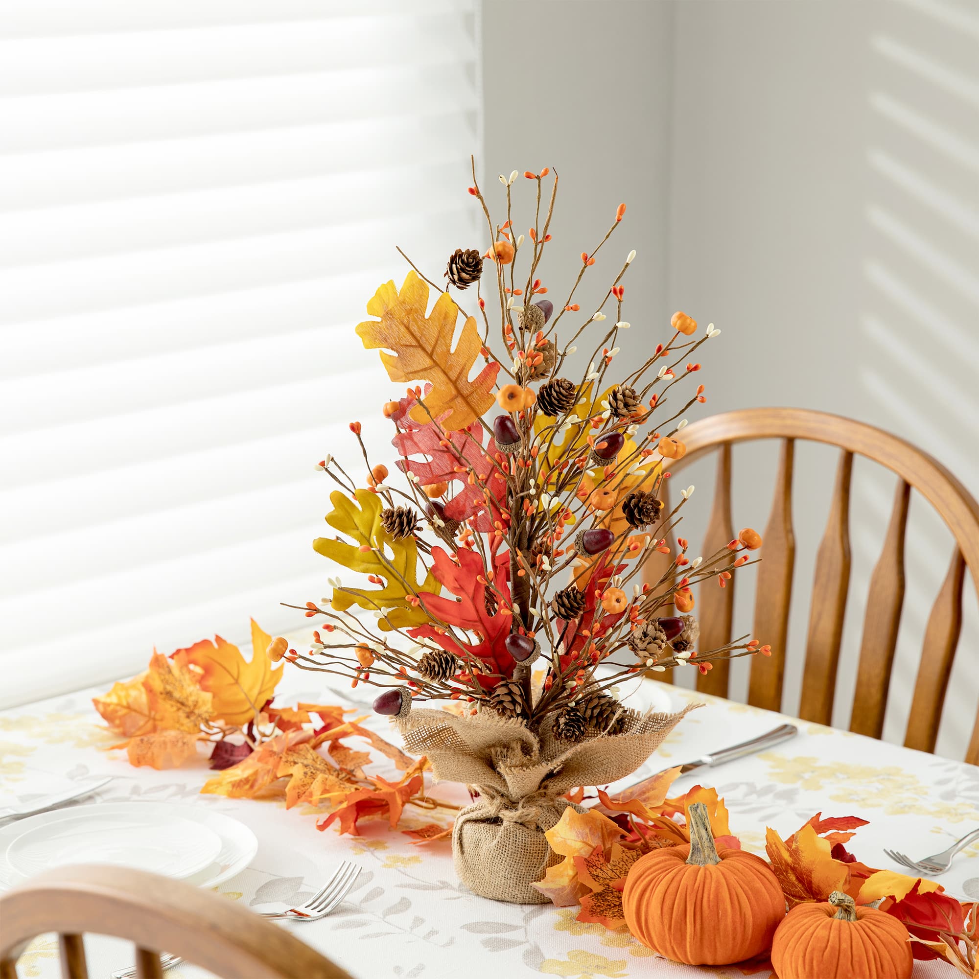 20&#x22; GlitzHome&#xAE; Harvest Tree Tabletop D&#xE9;cor