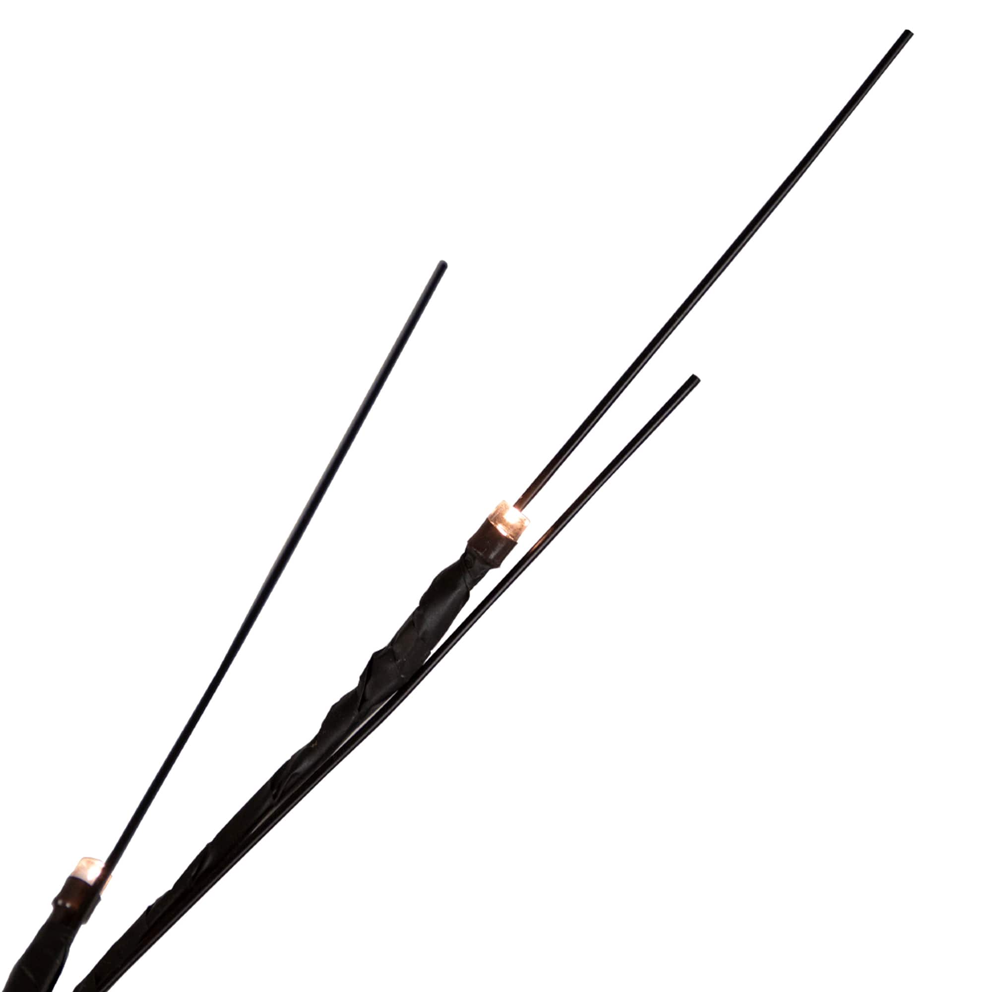 24" LED Lighted Black Halloween Twig Tree, Warm White Lights