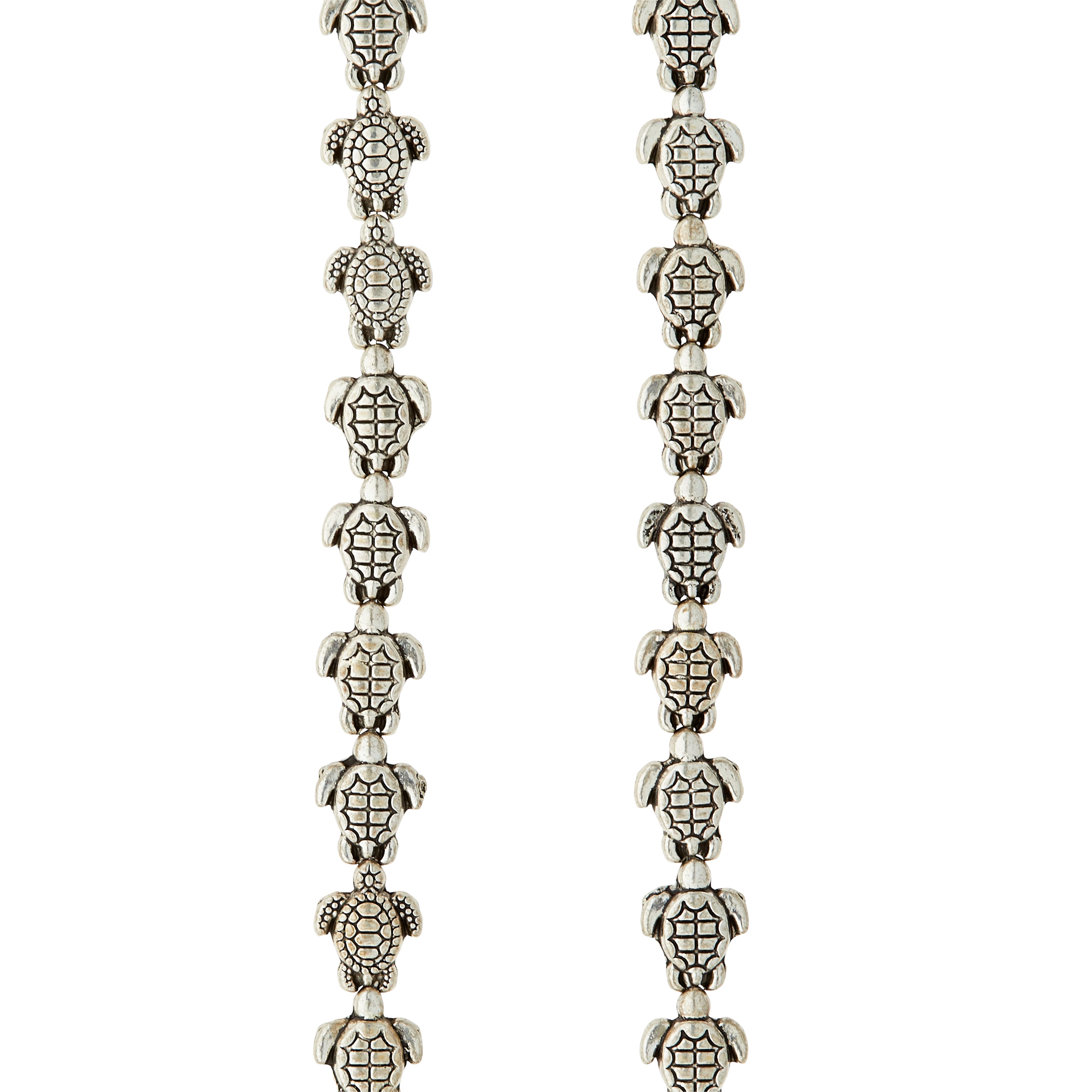 9 Pack: Antique Silver Metal Sea Turtle Beads, 9mm by Bead Landing™