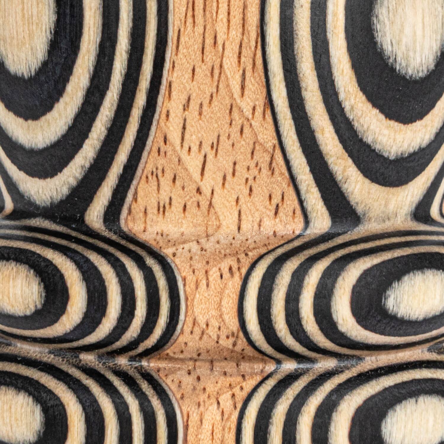 Hello Honey® Natural & Black Inlaid Circles Wood Salt & Pepper Mills Set