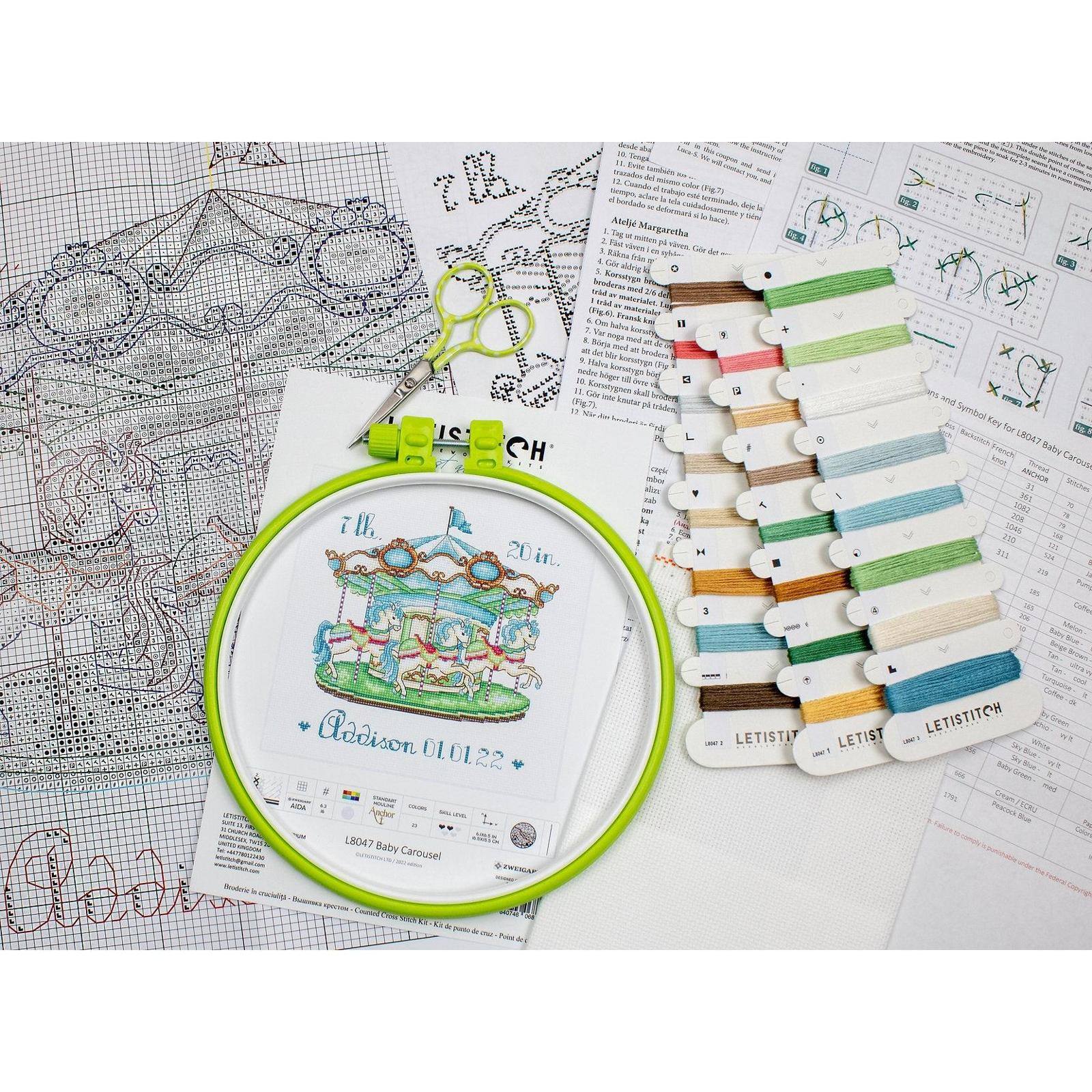 Letistitch Baby Carousel Counted Cross Stitch Kit