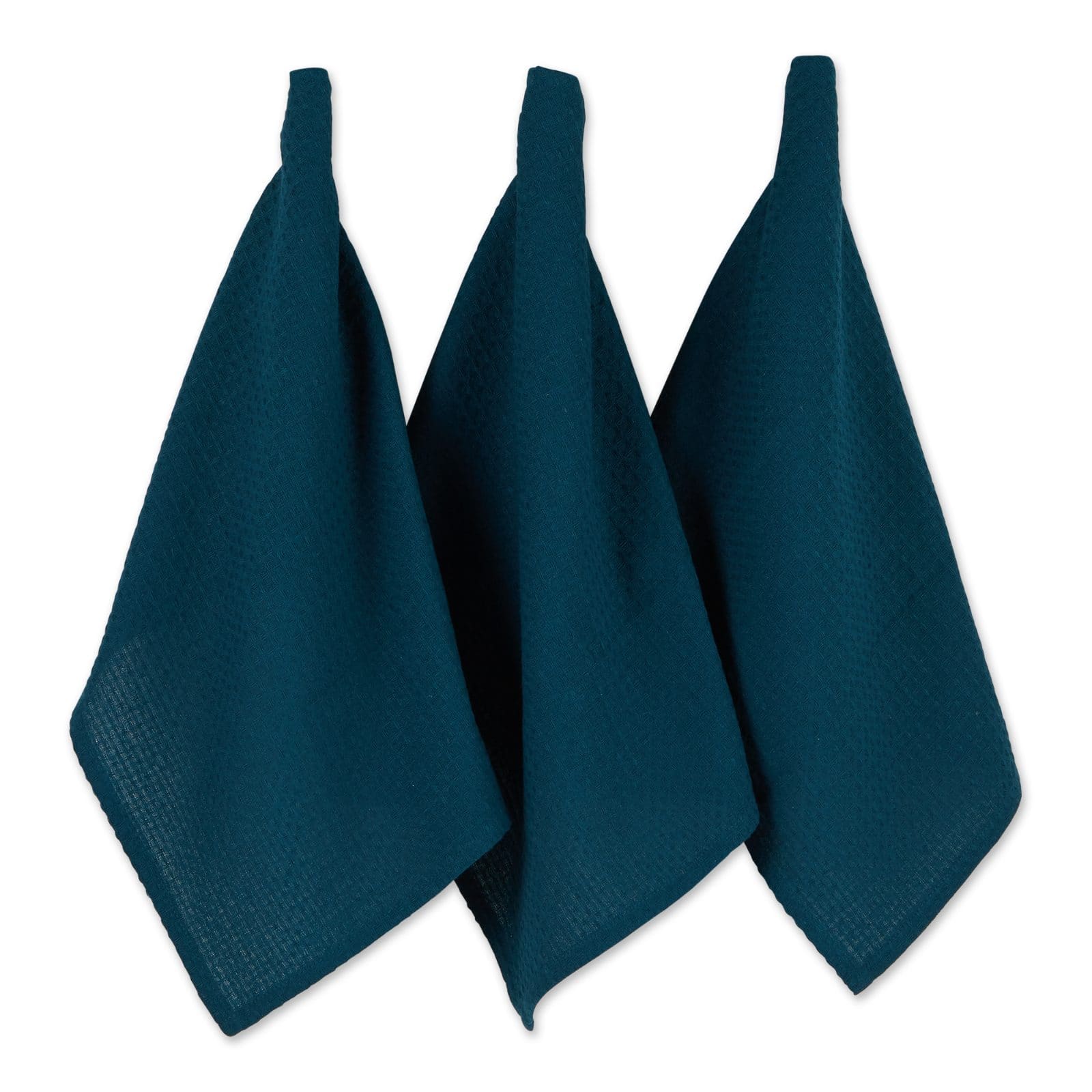 DII&#xAE; Teal Green Recycled Cotton Waffle Dish Towels, 6ct.
