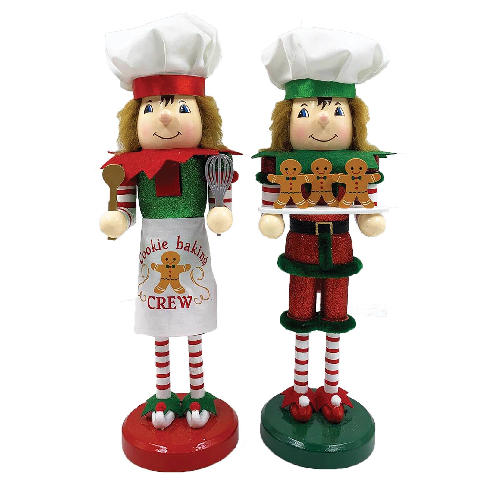 14" Cookie Crew Elf Nutcrackers Set