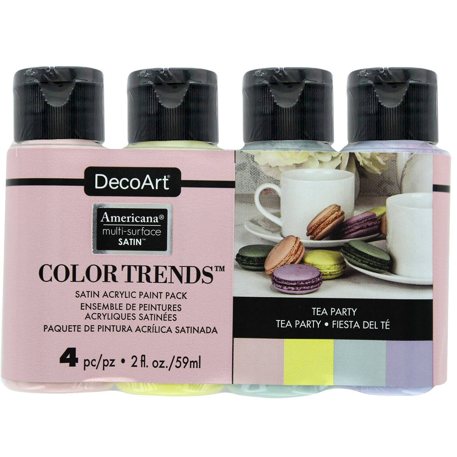 DecoArt® Americana® Tea Party MultiSurface Satin Acrylic Paint Pack