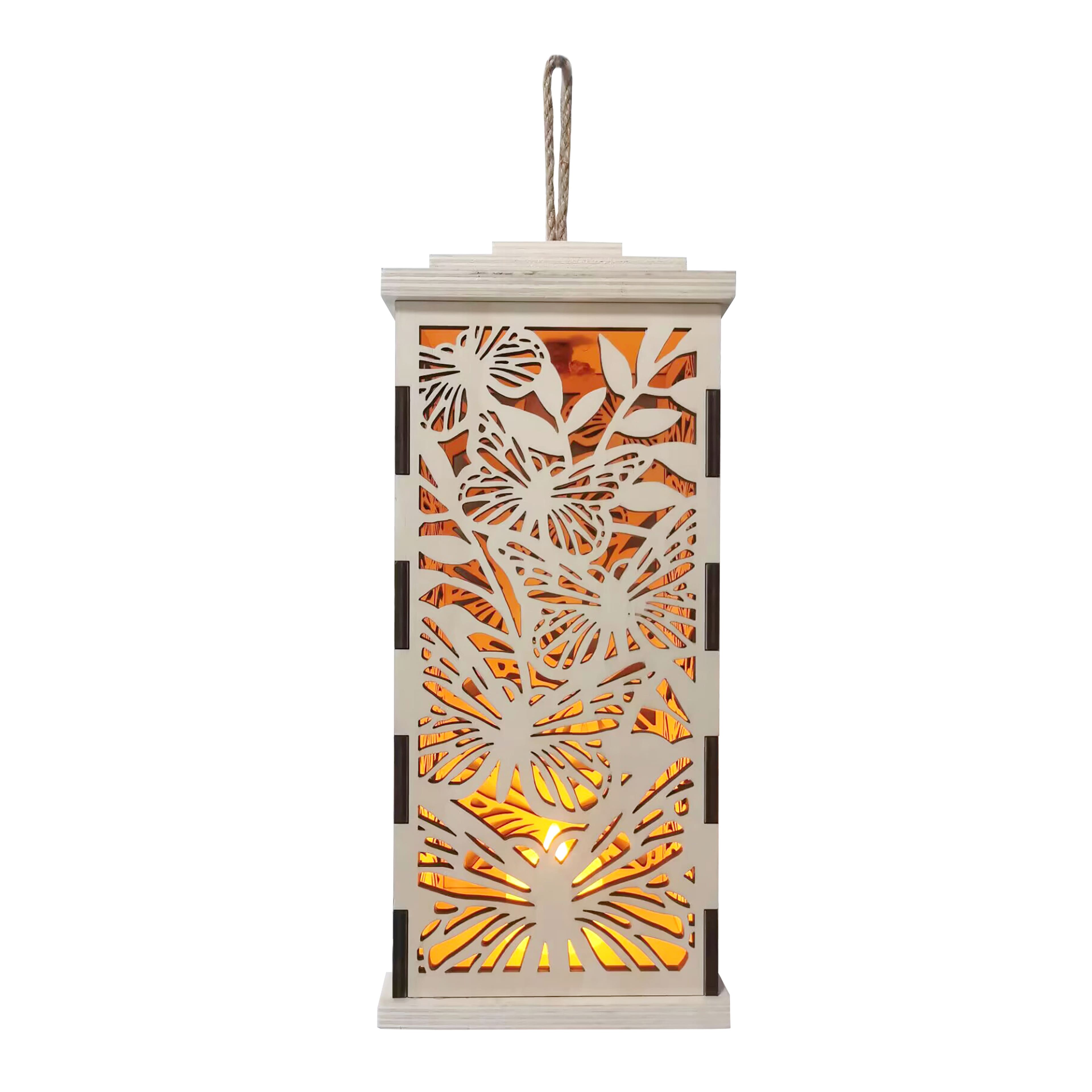 10&#x22; Butterfly LED Plywood Lantern by Make Market&#xAE;