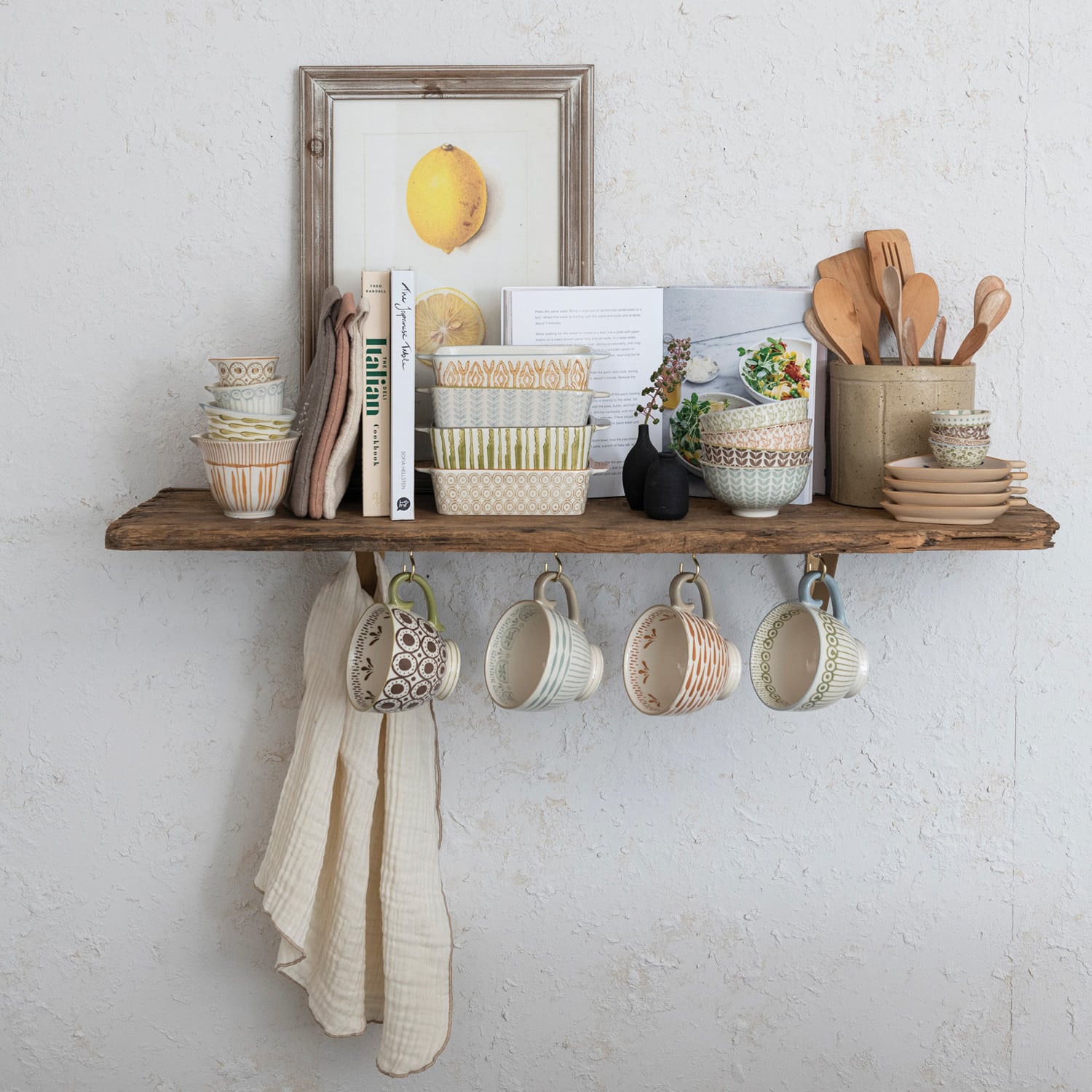 Hello Honey® Painted Patterns Stoneware Measuring Cup Set