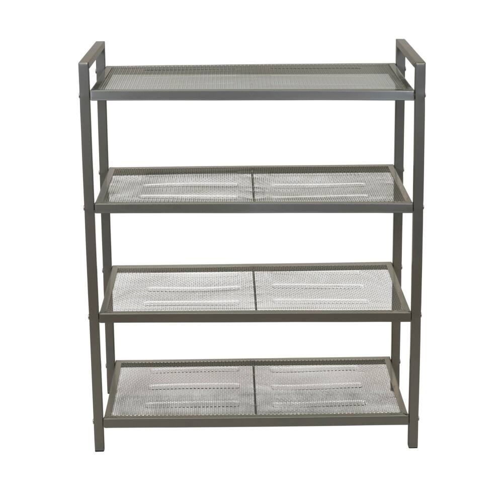 Household Essentials 32&#x22; 4-Tier Metal Shoe Rack