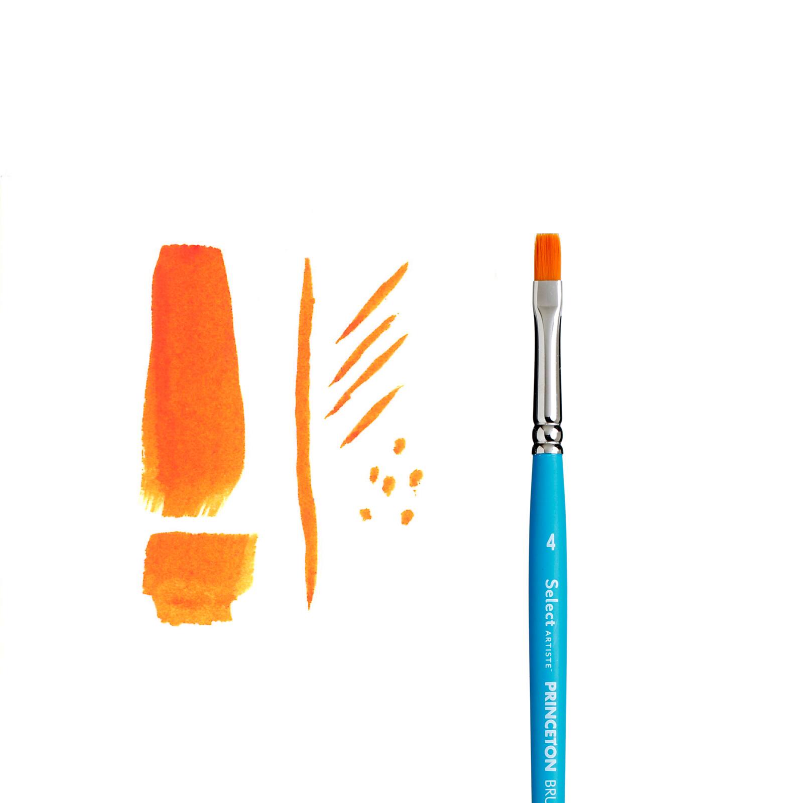 12 Pack: Princeton™ Select™ Artiste Series 3750 Short Handle Flat Shader Brush