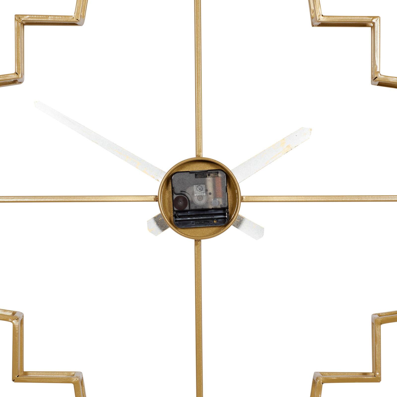 CosmoLiving by Cosmopolitan 24&#x22; Gold Metal Glam Wall Clock