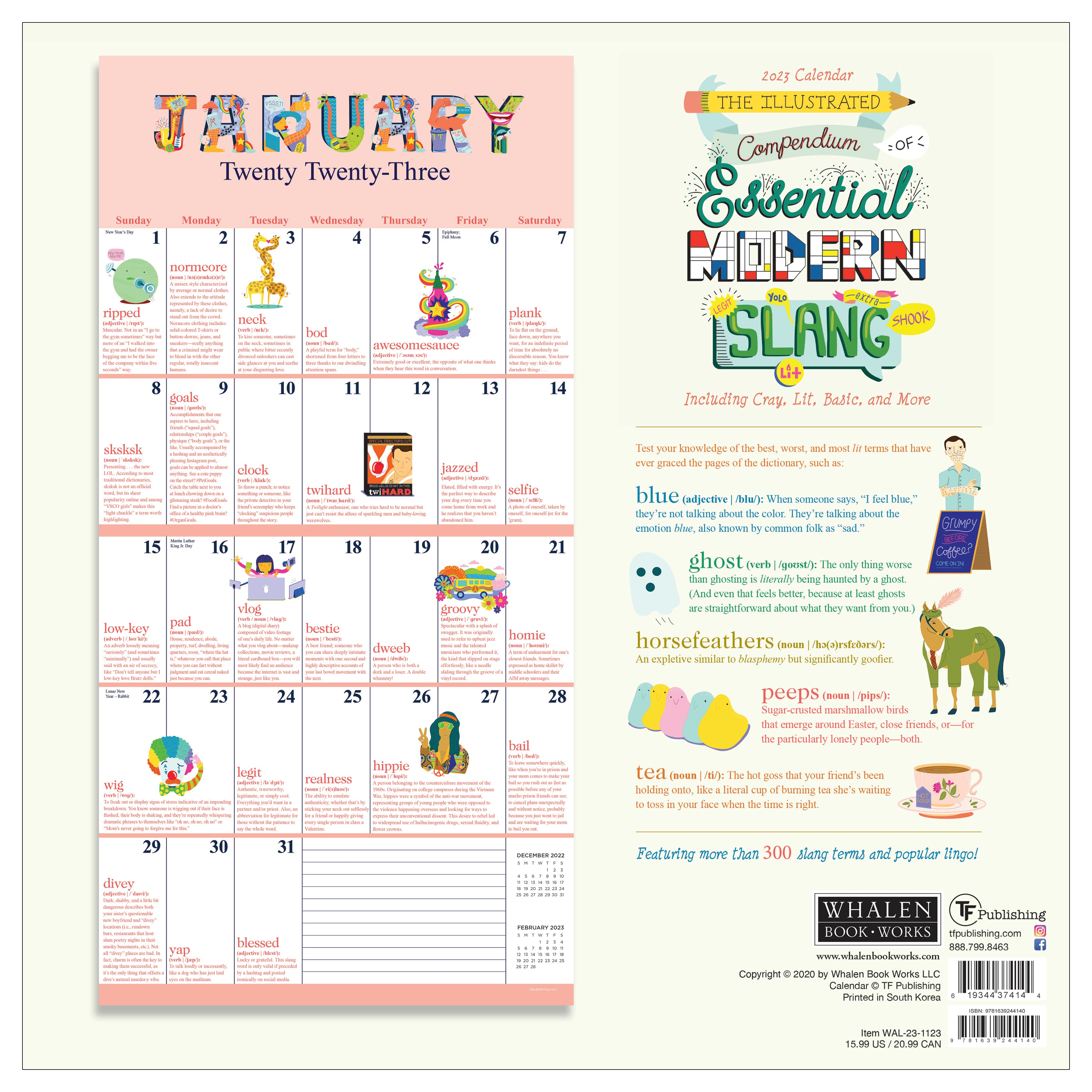 TF Publishing 2023 Essential Modern Slang Wall Calendar Michaels
