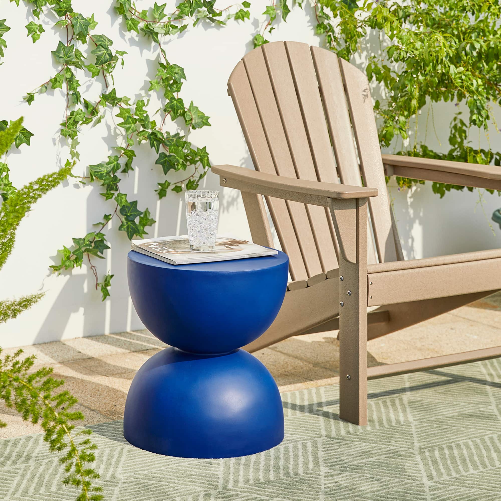 Glitzhome&#xAE; 18&#x22; Multi-Functional Terrazzo Garden Stool