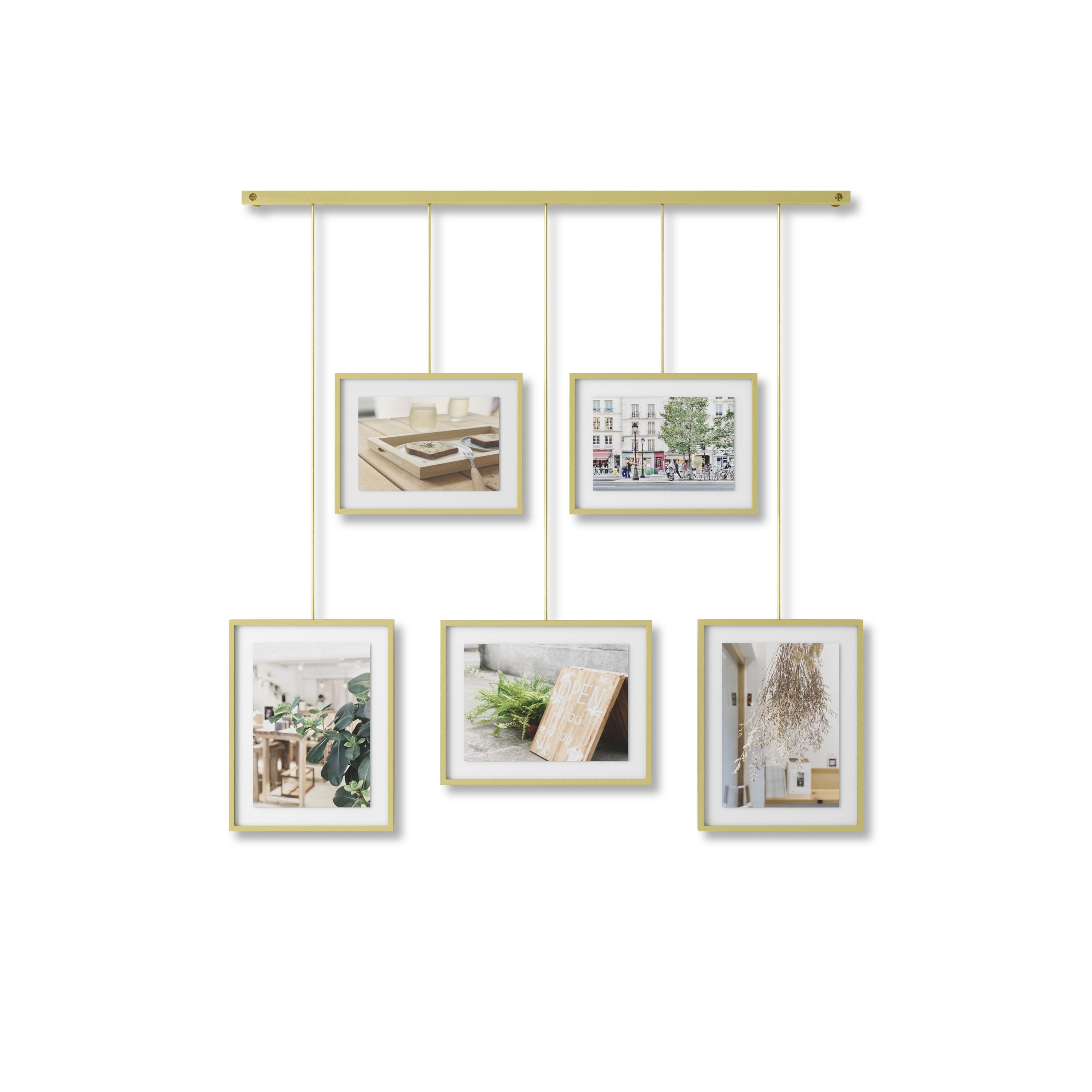 Umbra Matte Brass Exhibit Gallery Picture Frame Set