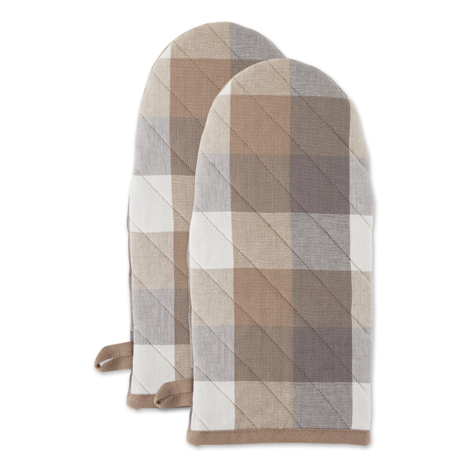 DII&#xAE; Tri Color Check Oven Mitts, 2ct.