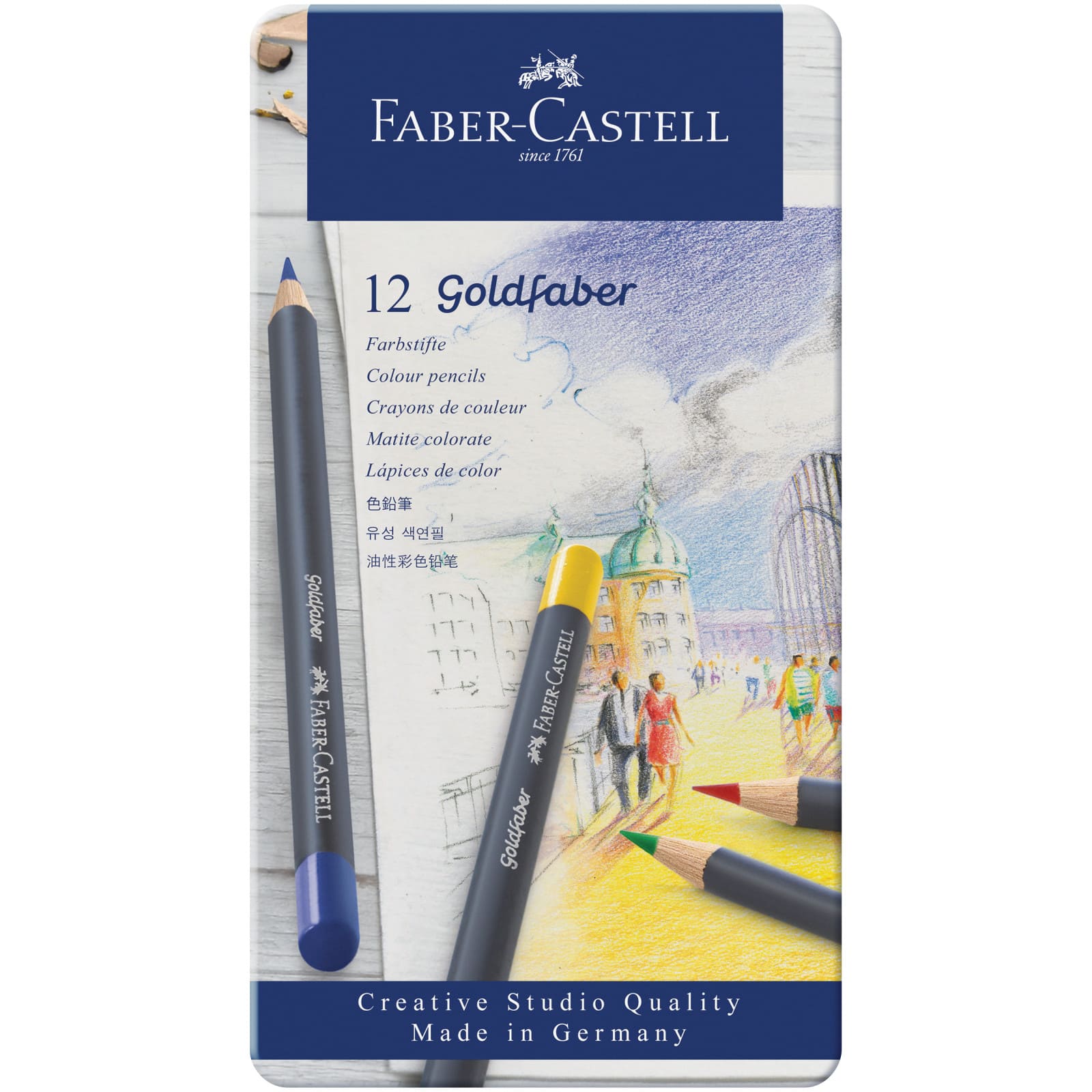 Faber-Castell® Goldfaber 12 Color Pencil Tin Set