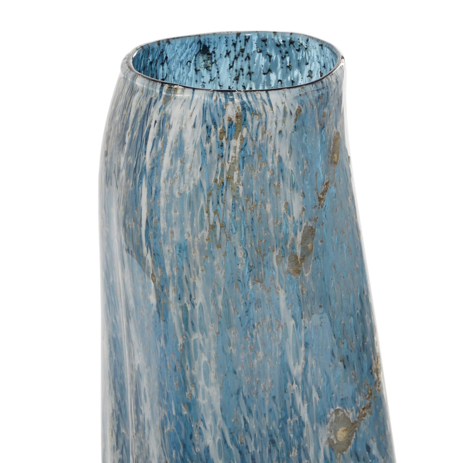 The Novogratz Blue Glass Contemporary Vase Set