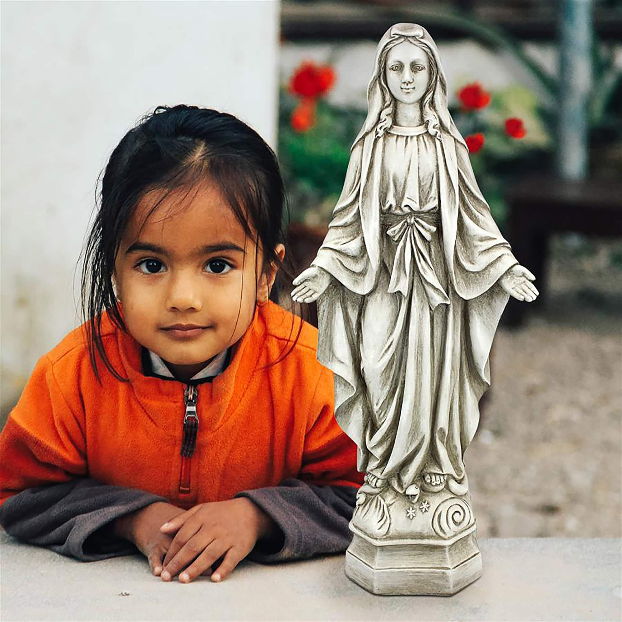 Design Toscano 19.5&#x22; Madonna of Notre Dame Garden Statue