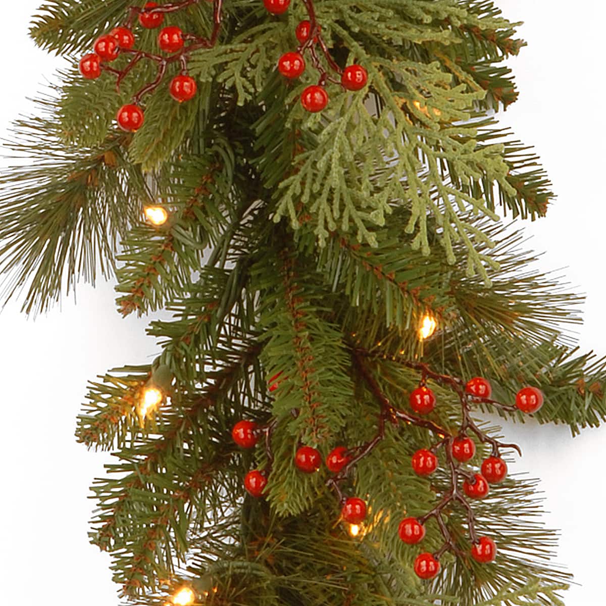 9ft. Clear Lights Mixed Evergreen Classical Collection Garland